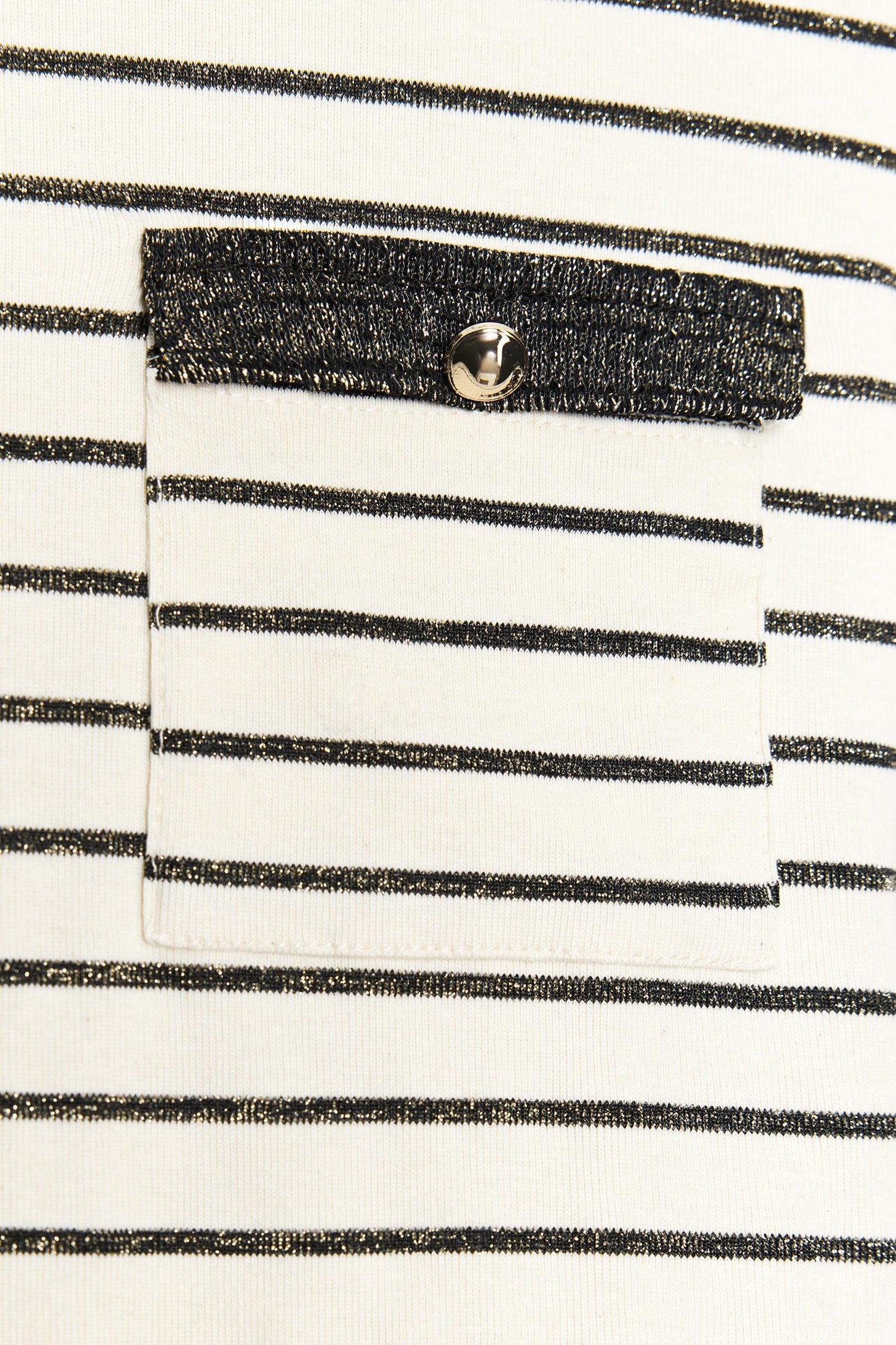 METALLIC THREAD KNIT T-SHIRT