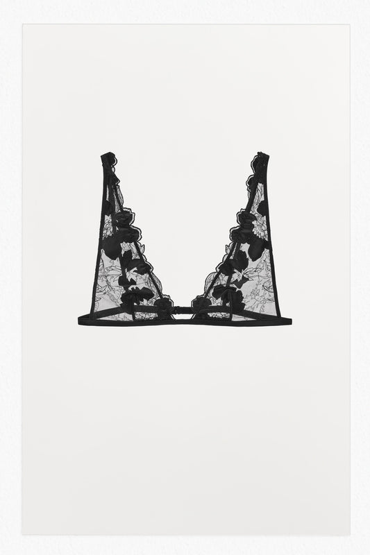 FLORAL LACE TRIANGLE BRALETTE