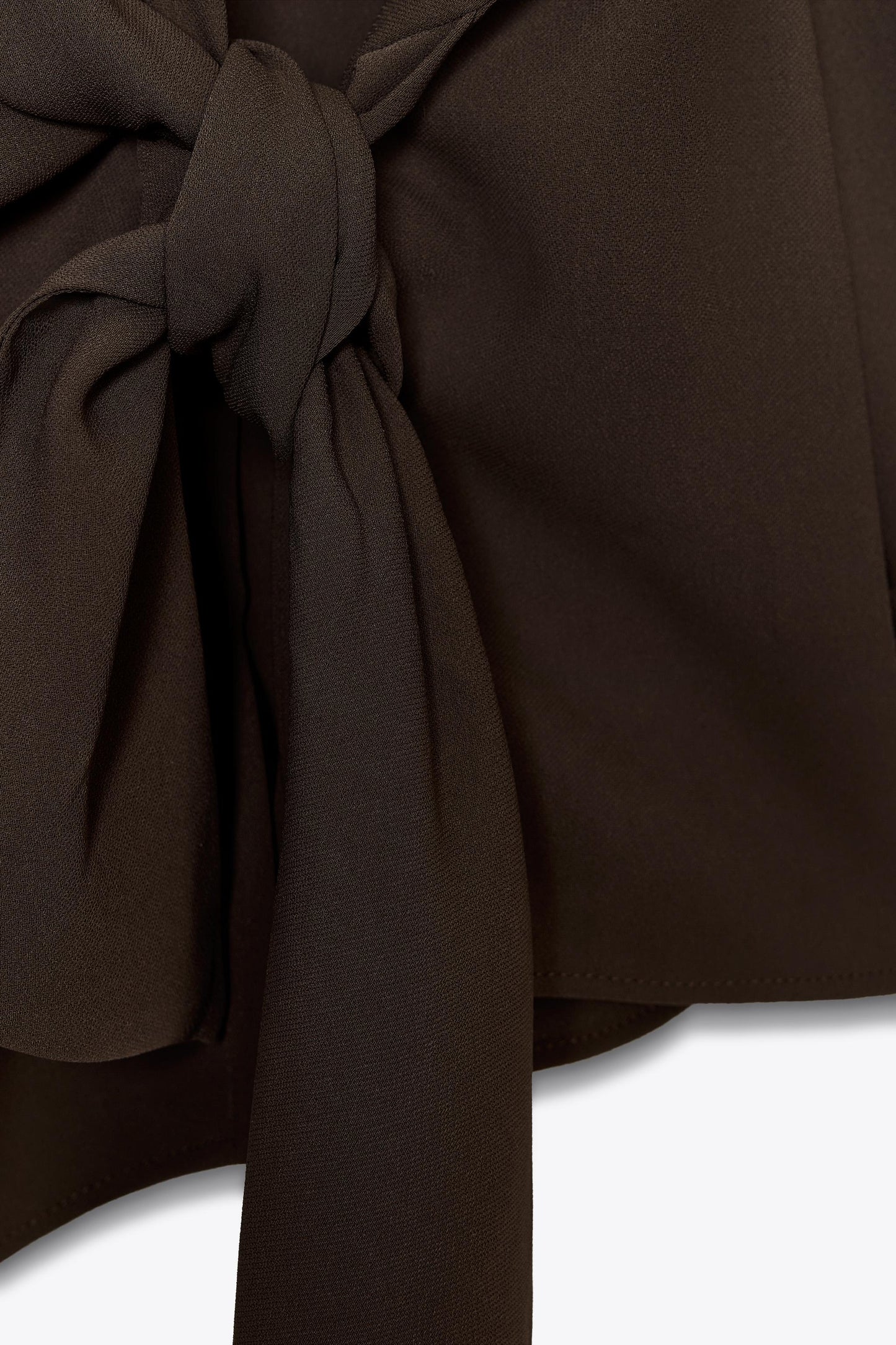 KNOTTED CREPE SHIRT