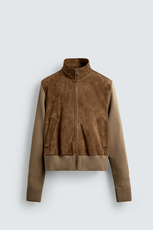 LEATHER COMBINATION JACKET LIMITED EDITION