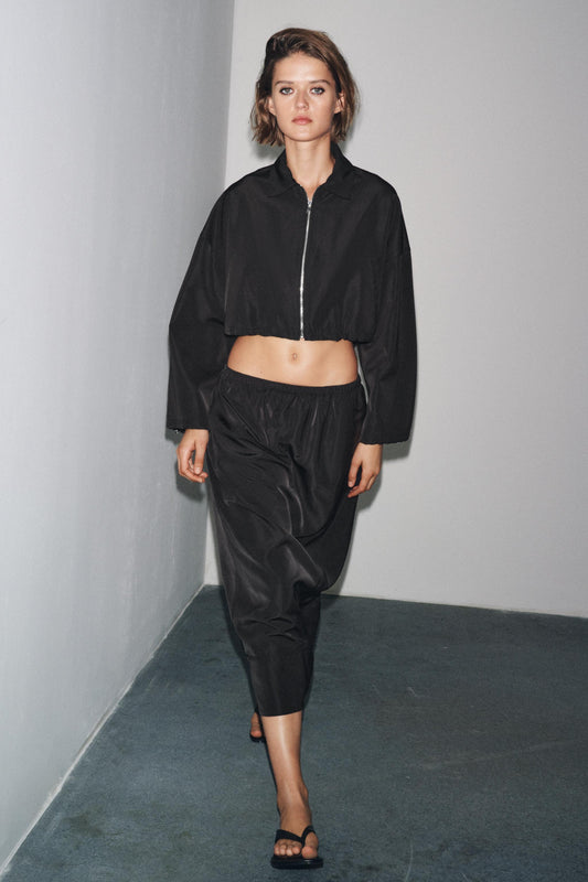 MIDI SKIRT WITH TECHNICAL EFFECT ZW COLLECTION