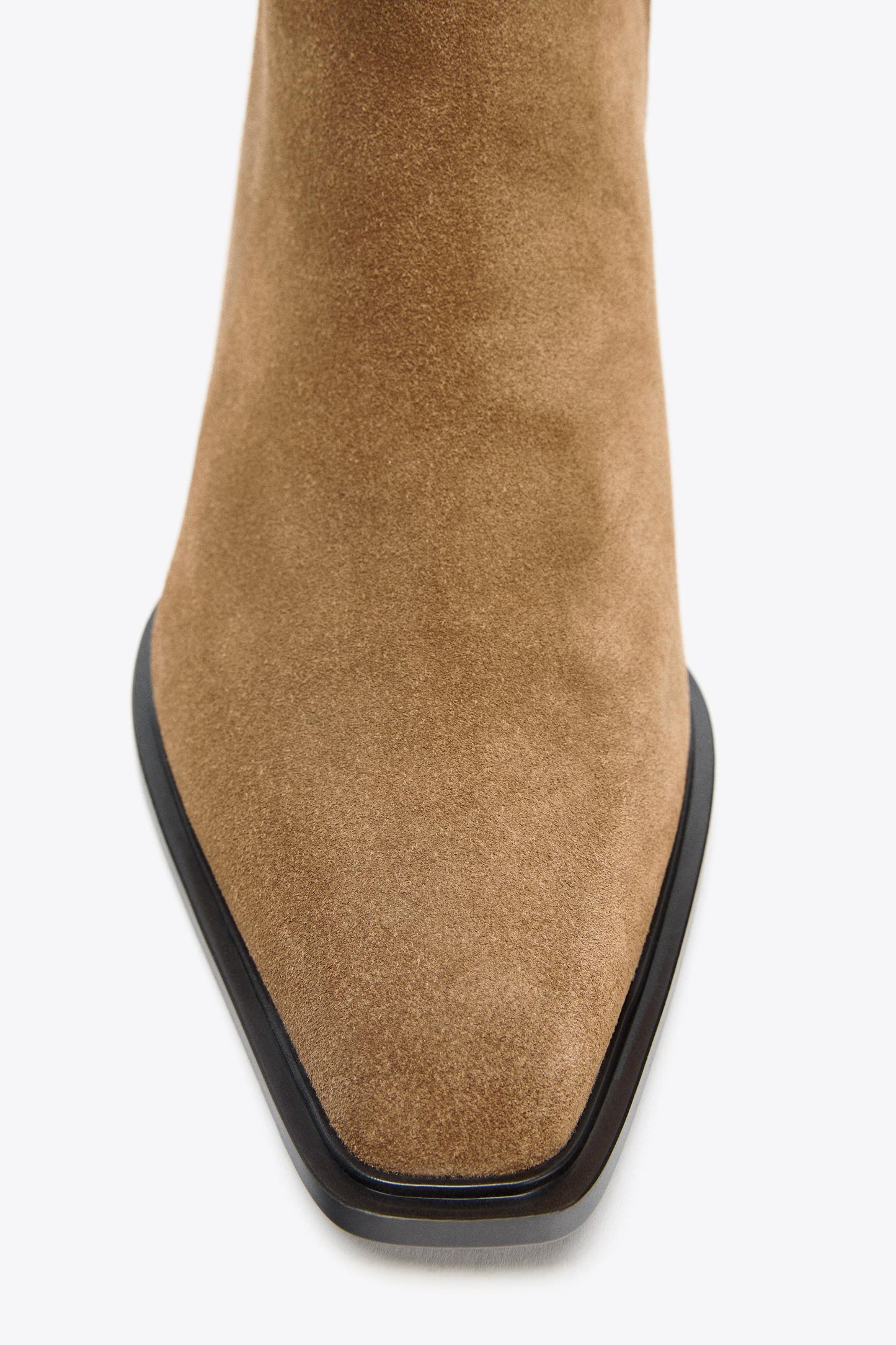 SPLIT LEATHER HEELED ANKLE BOOTS