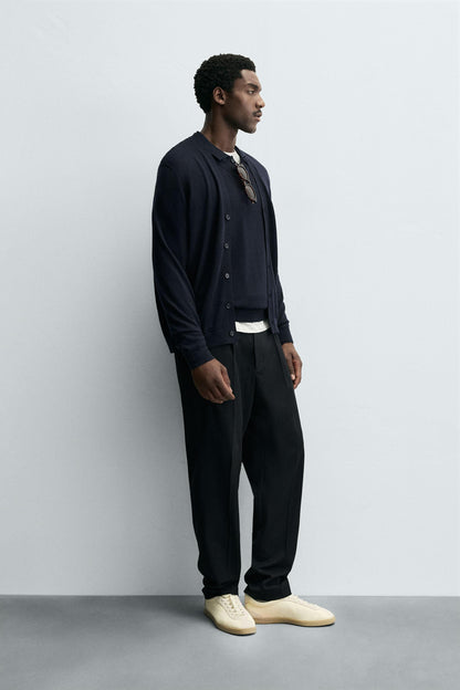 100% WOOL CARDIGAN