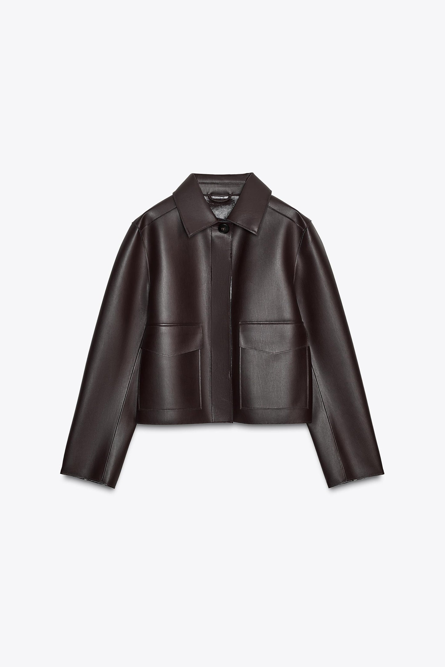 SHORT FAUX LEATHER JACKET