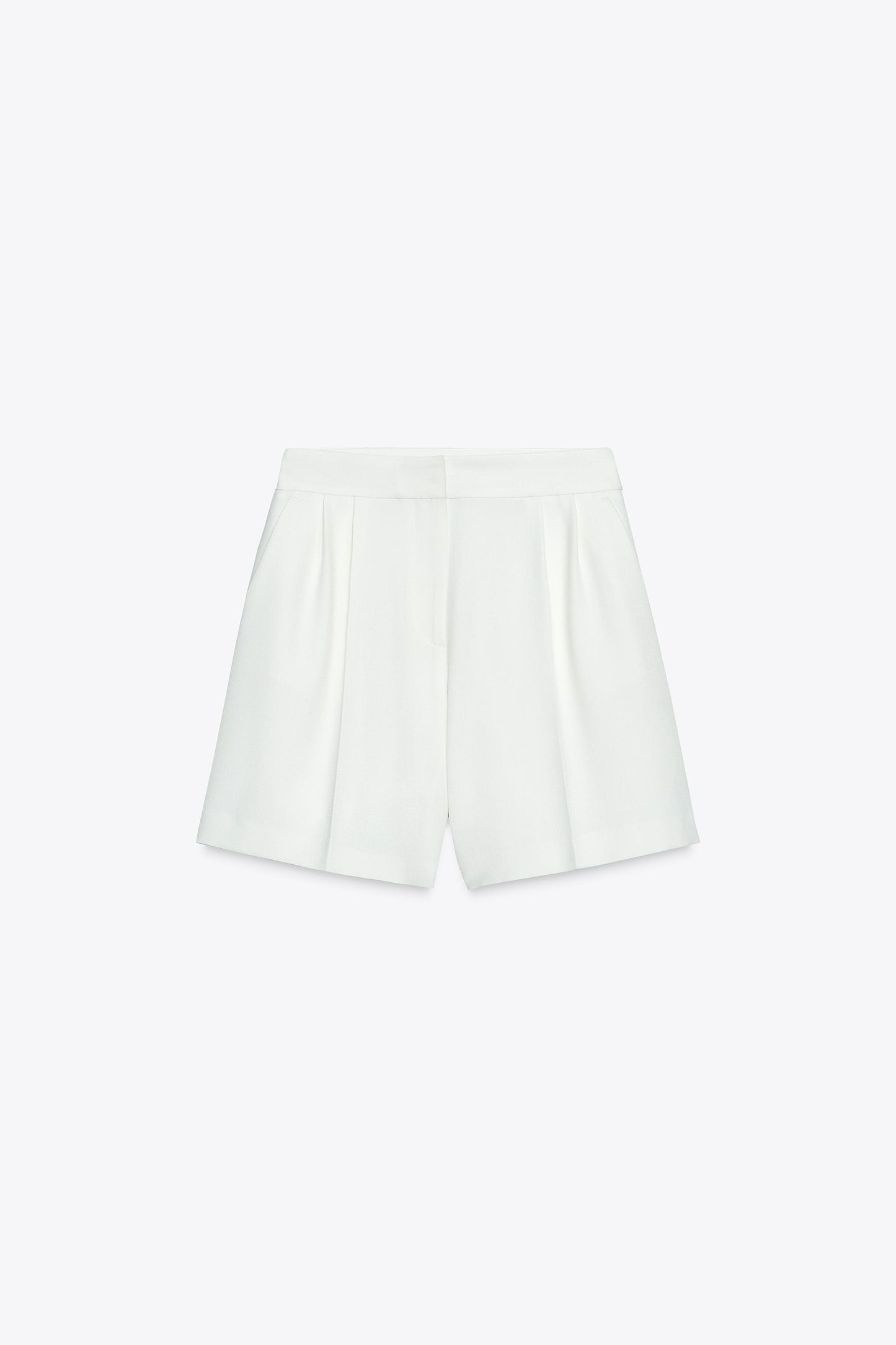 HIGH-WAISTED PLEATED SHORTS