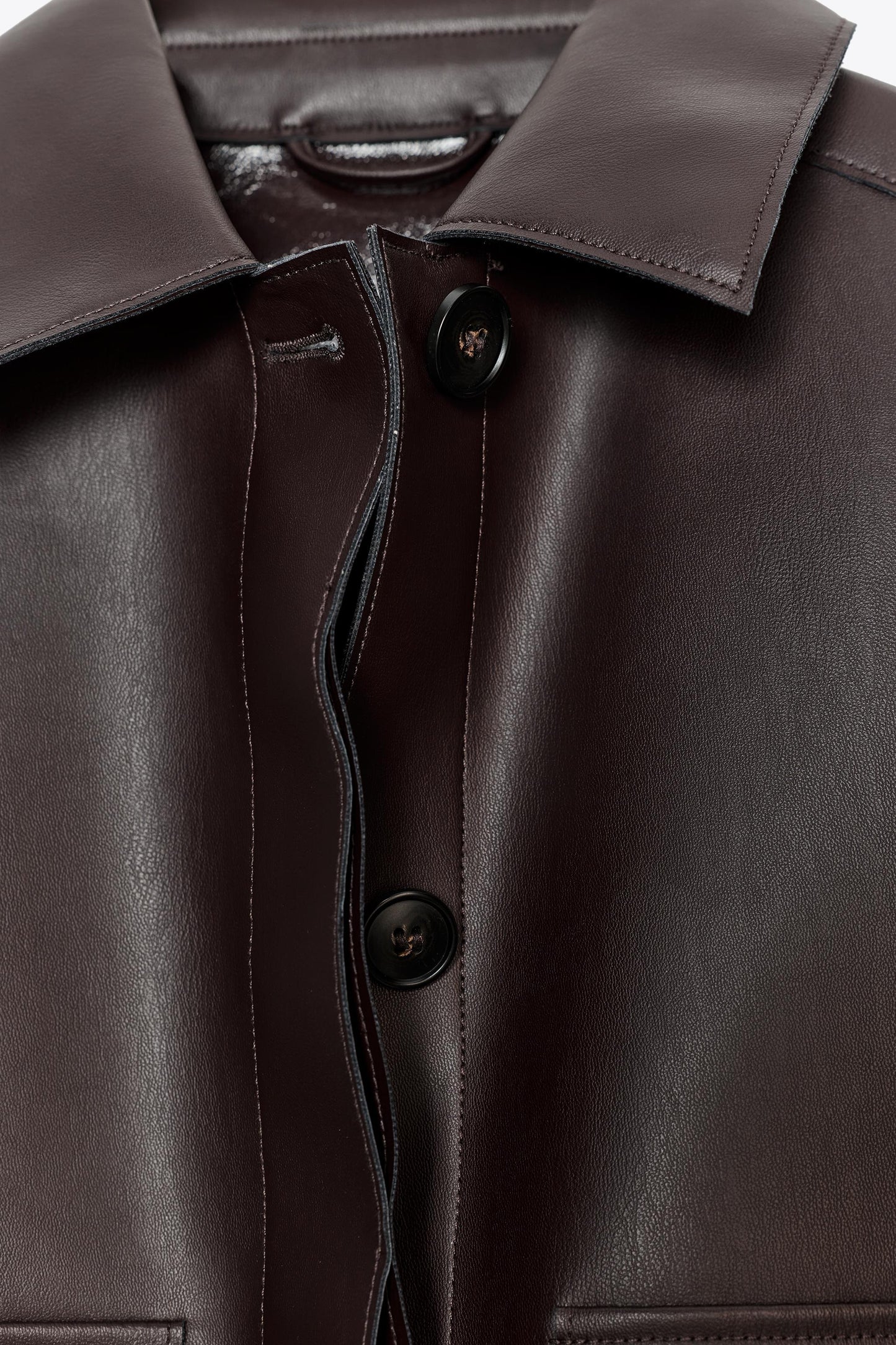 SHORT FAUX LEATHER JACKET