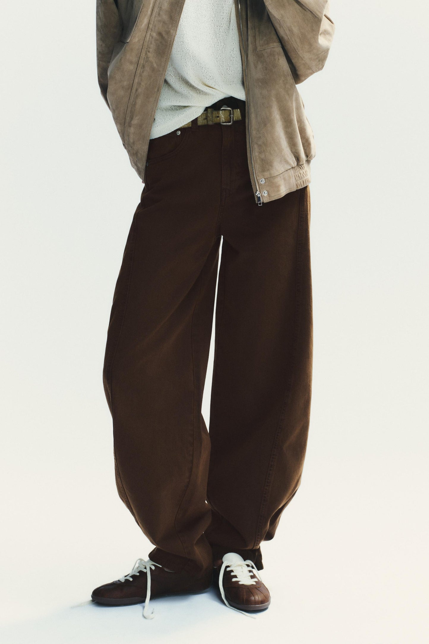 TRF MID-RISE BAGGY BALLOON JEANS