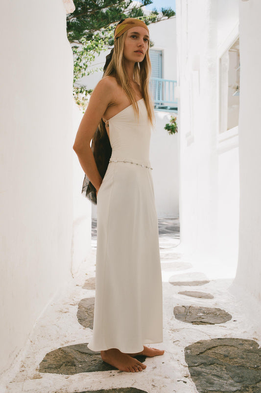 SATIN MIDI SKIRT