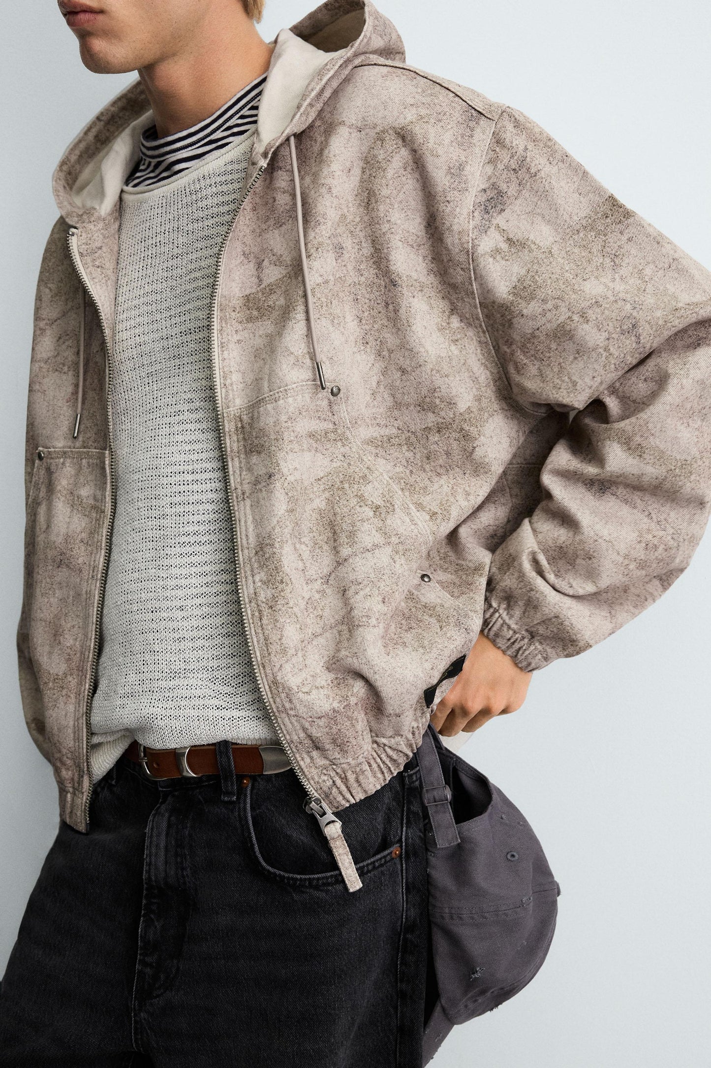 WASHED HOODED JACKET