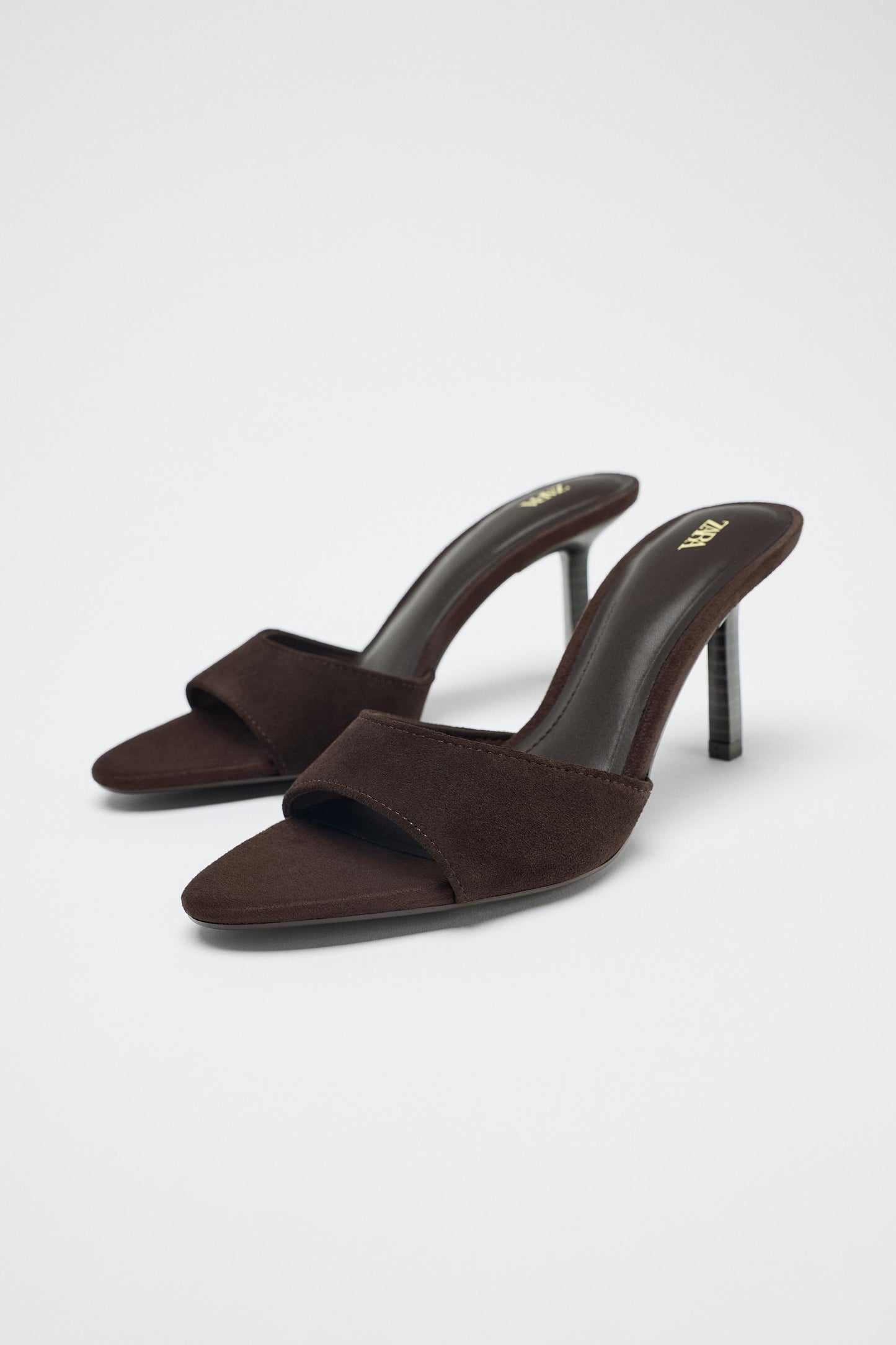 SPLIT LEATHER HEELED SANDALS