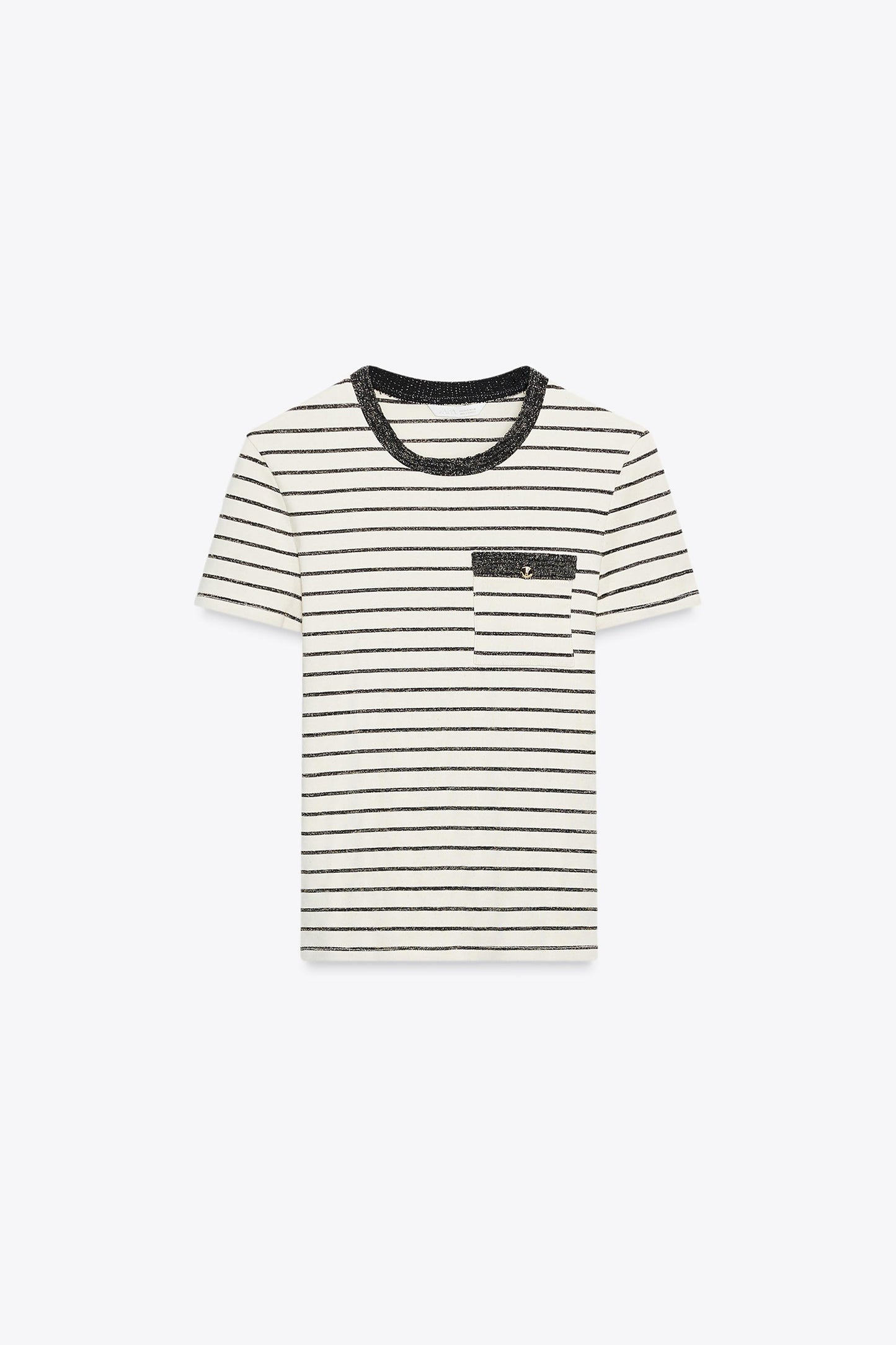 METALLIC THREAD KNIT T-SHIRT