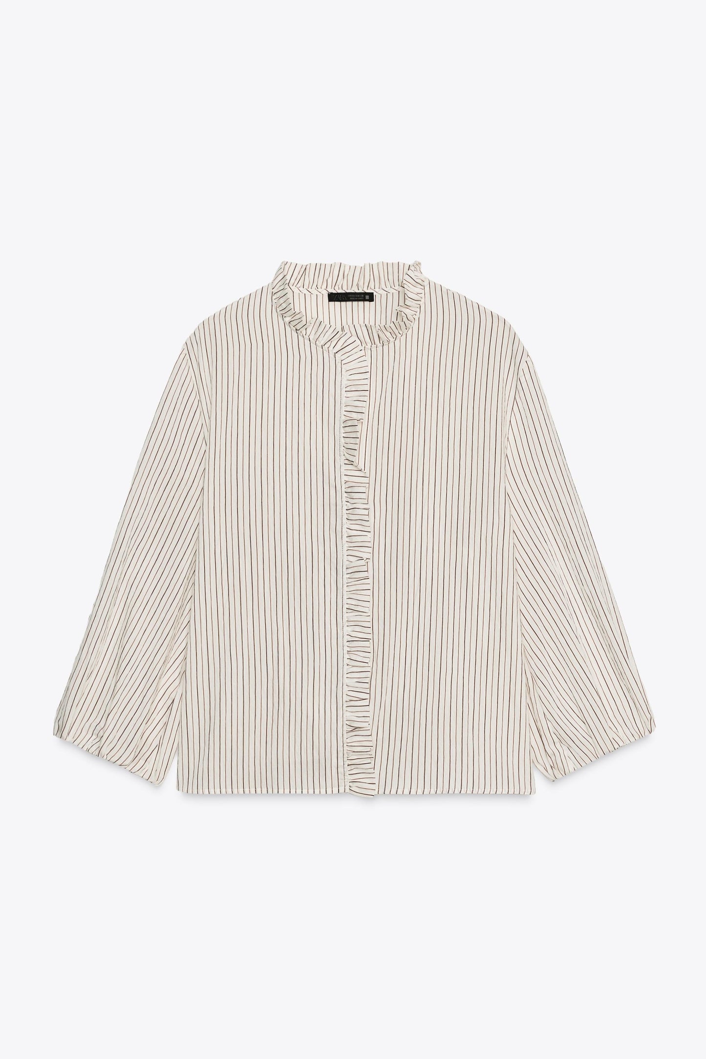 RUFFLED STRIPED SHIRT