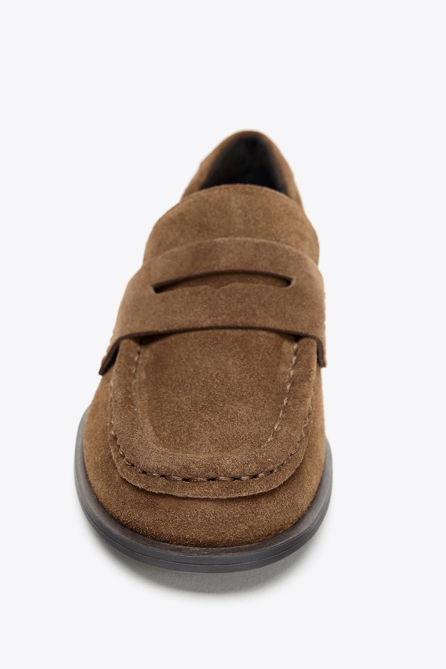 SPLIT LEATHER SADDLE LOAFERS