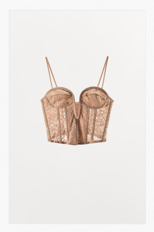 LACE NECKLINE CORSET