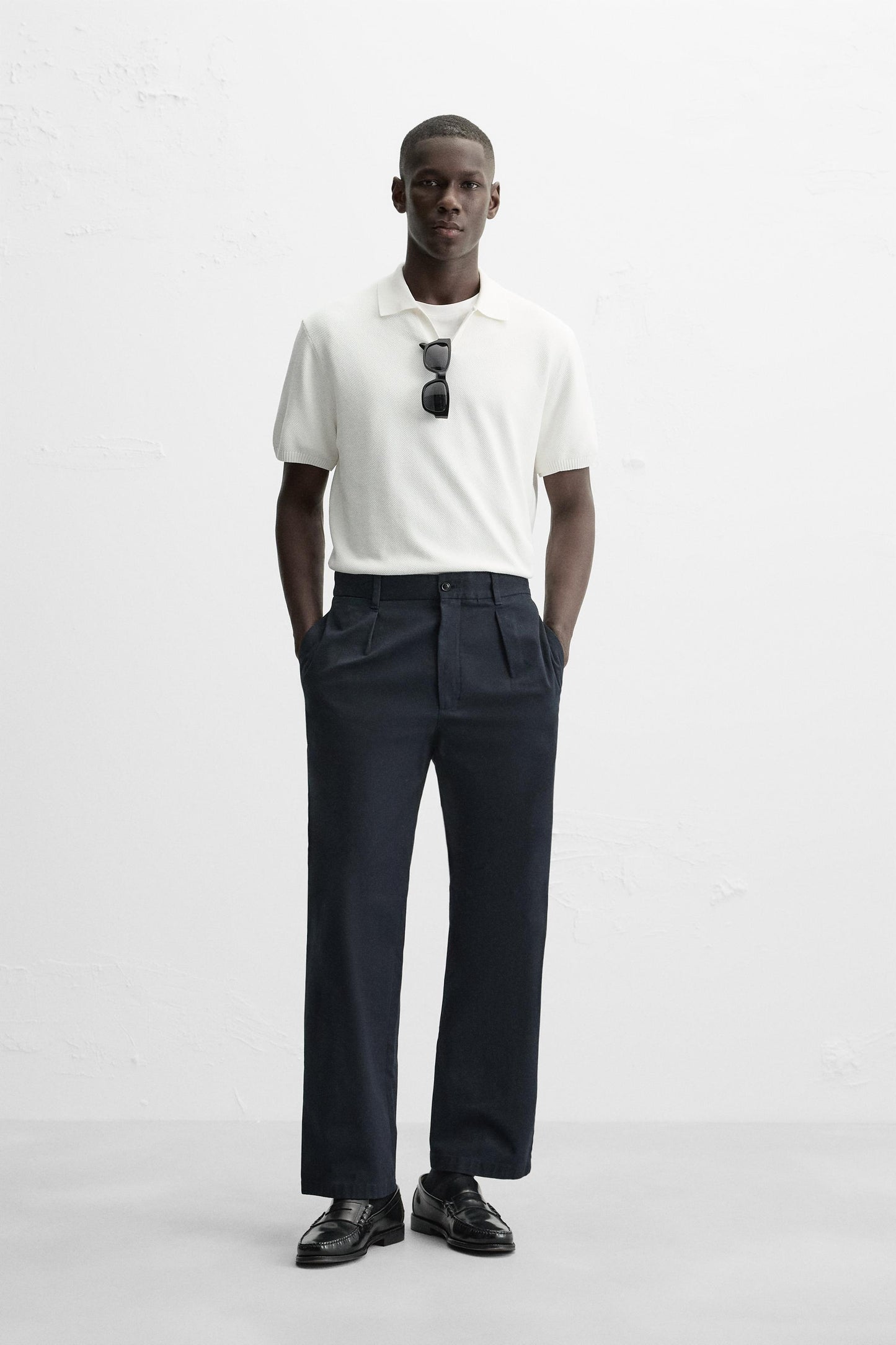 TEXTURED KNIT POLO