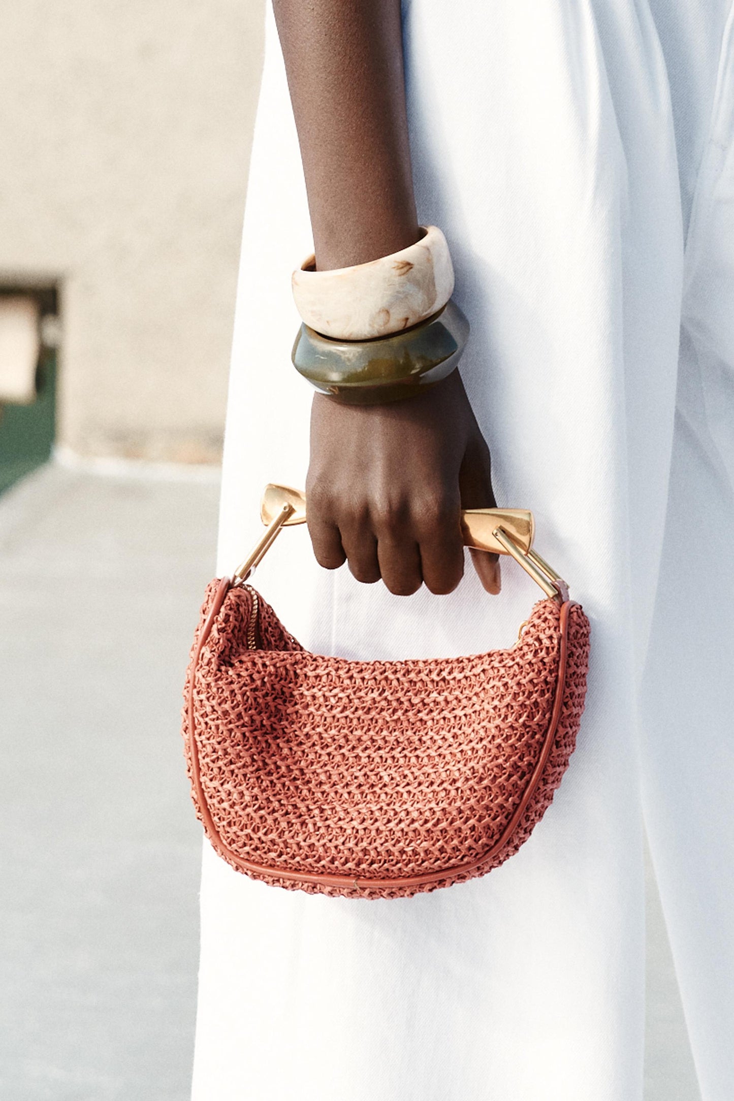MINI BAG WITH METALLIC HANDLE