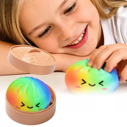 Extra Large Dumpling Squishy Stress Relief Toy, Soft TPR, Random Style, Valentine & Easter Gift for Kids Anime Design Silicone