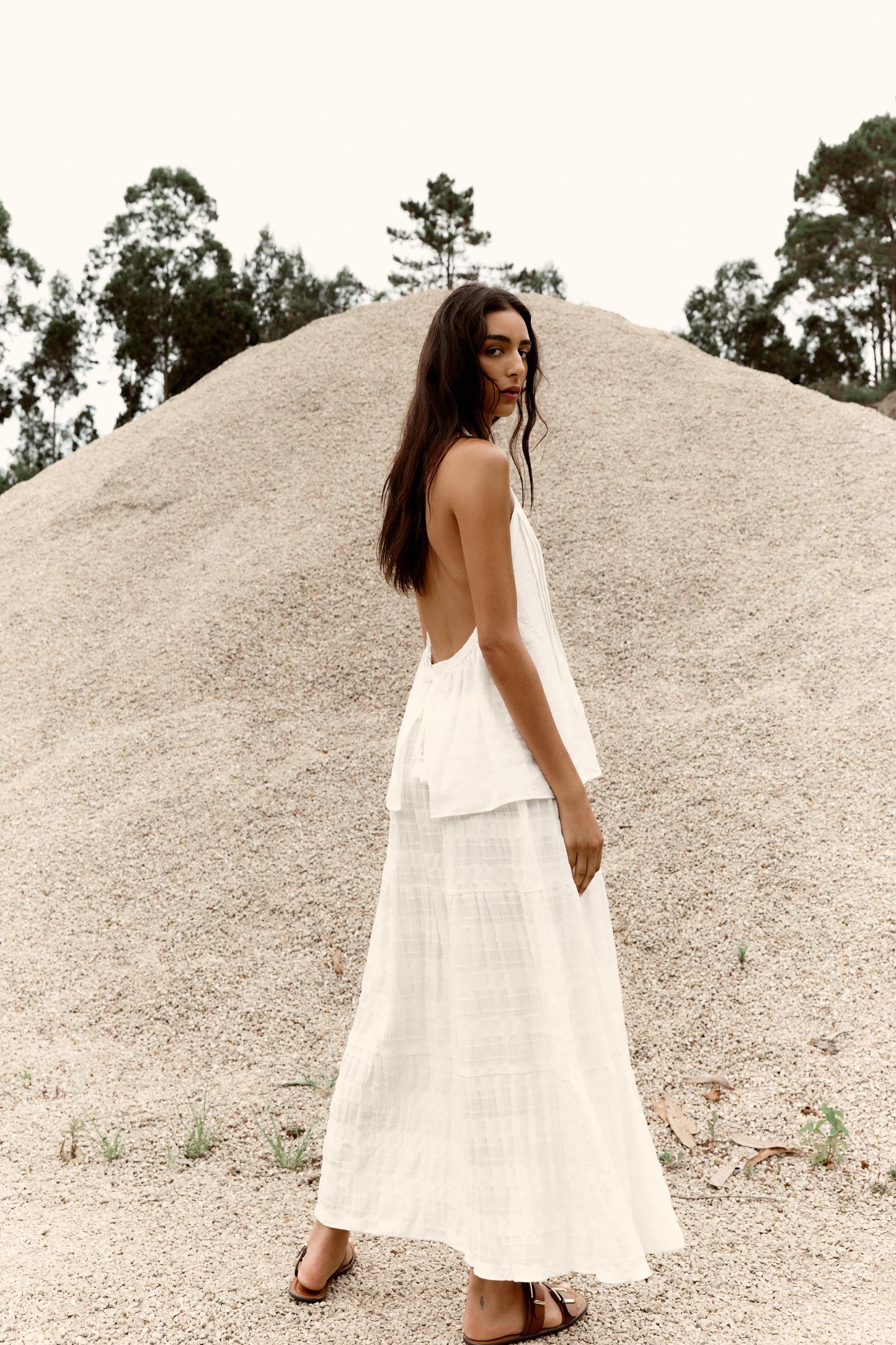 RUSTIC TIERED SKIRT