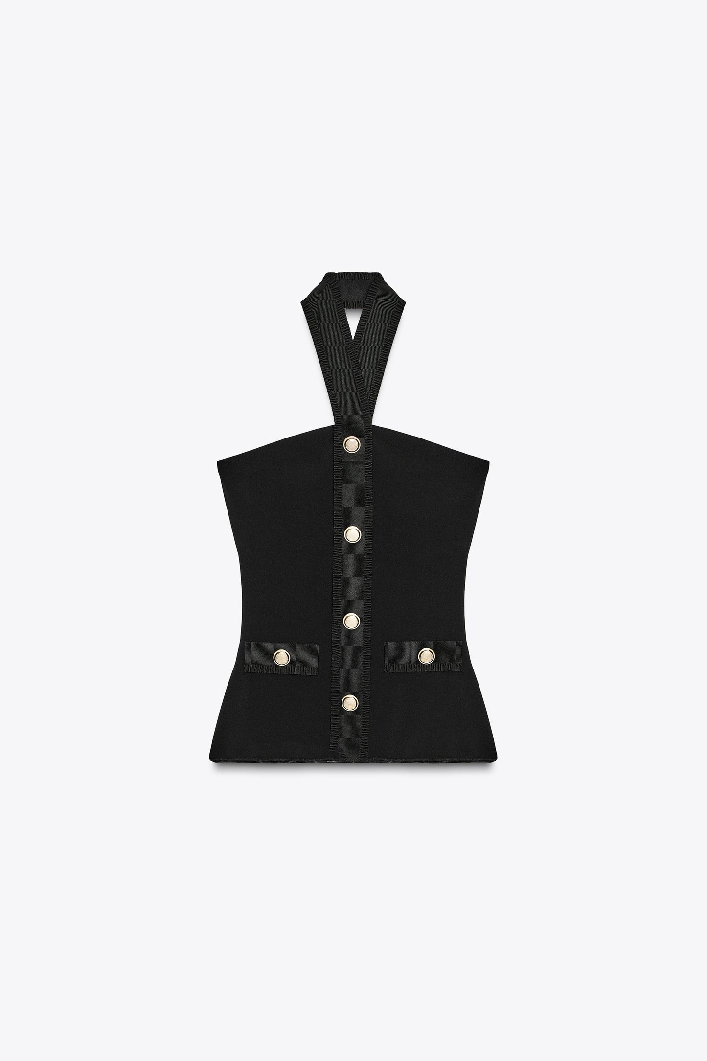 STRETCH CONTOURING HALTER TOP