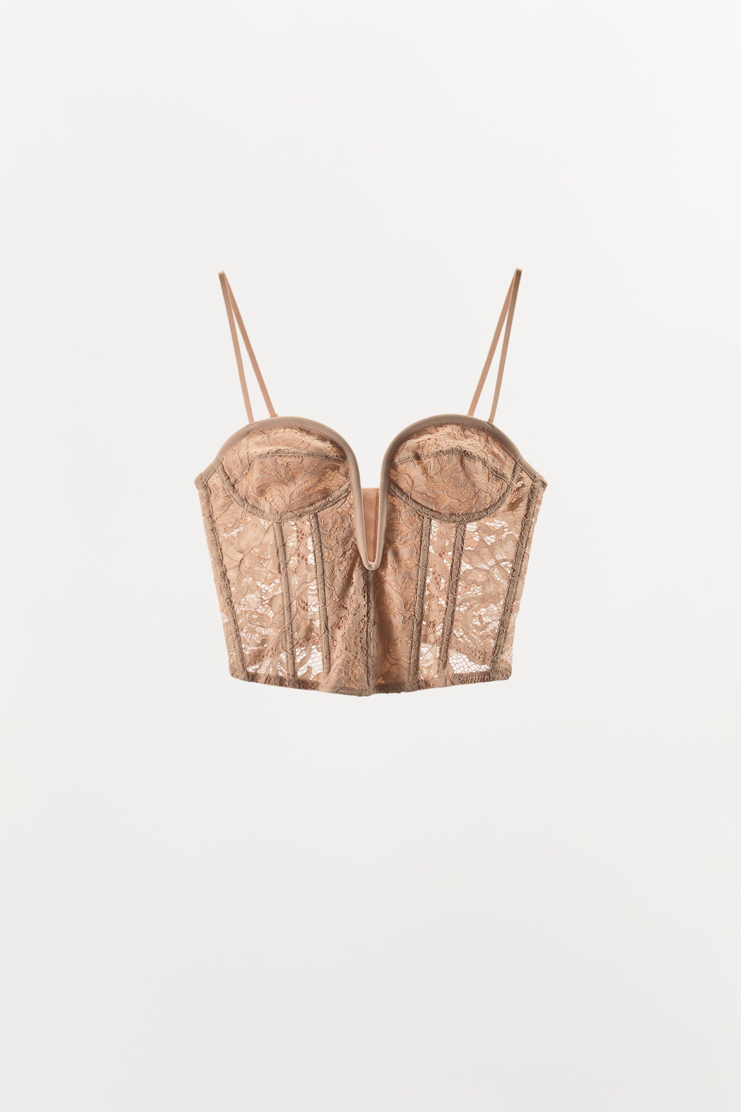 LACE NECKLINE CORSET