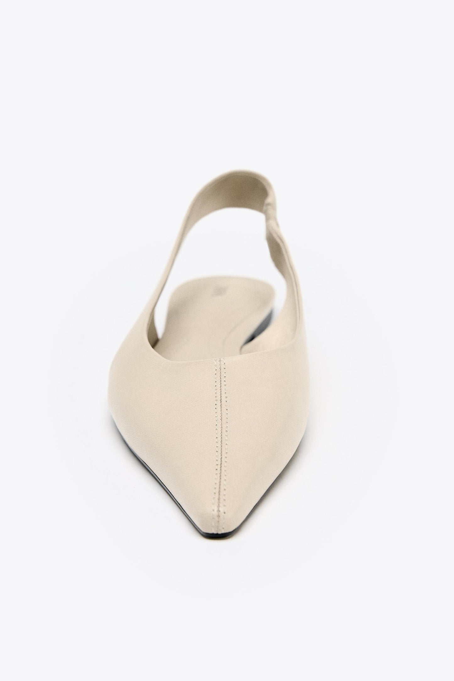 LEATHER SLINGBACK BALLET FLATS