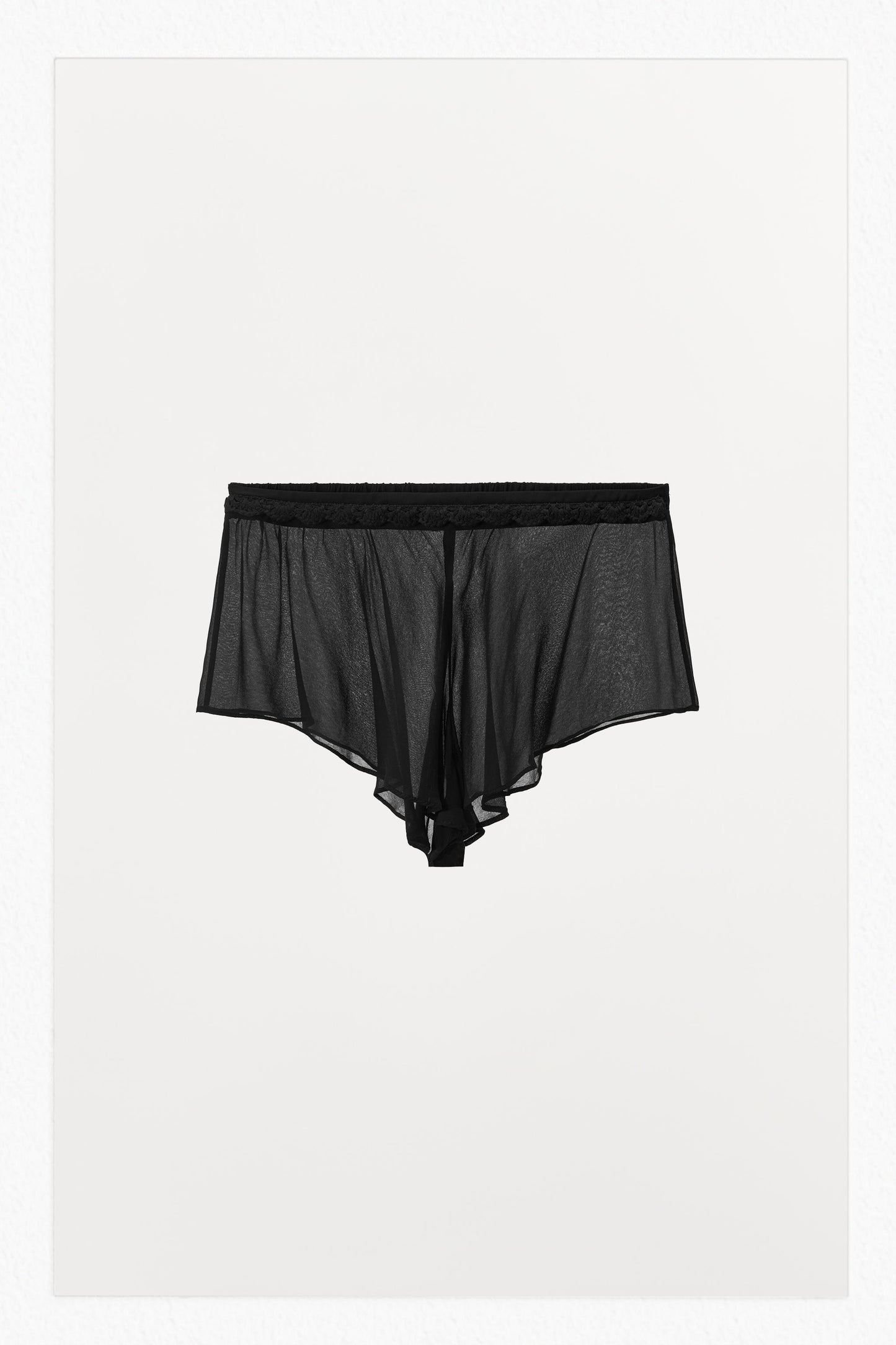 CROCHET TRIM SHORTS