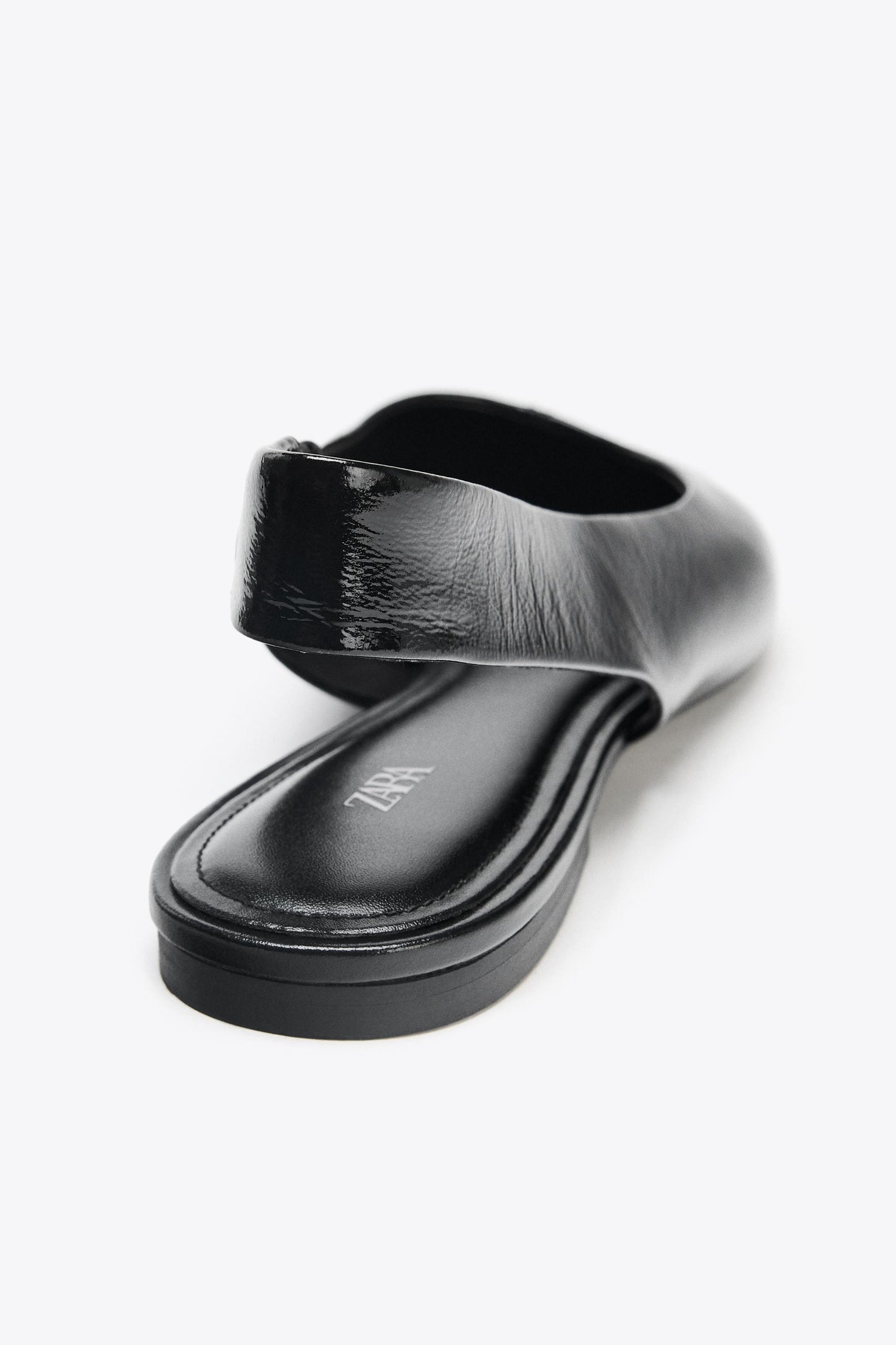LEATHER SLINGBACK BALLET FLATS