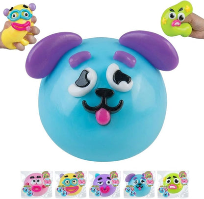 NEW Smushers Squishy, Curiosities Smushers Dog Face Squishy Fidget Toys Slow Rising Fidget Sensory for Anxiety Stress Relief High Density, Squishies Gift for Office Desk Party