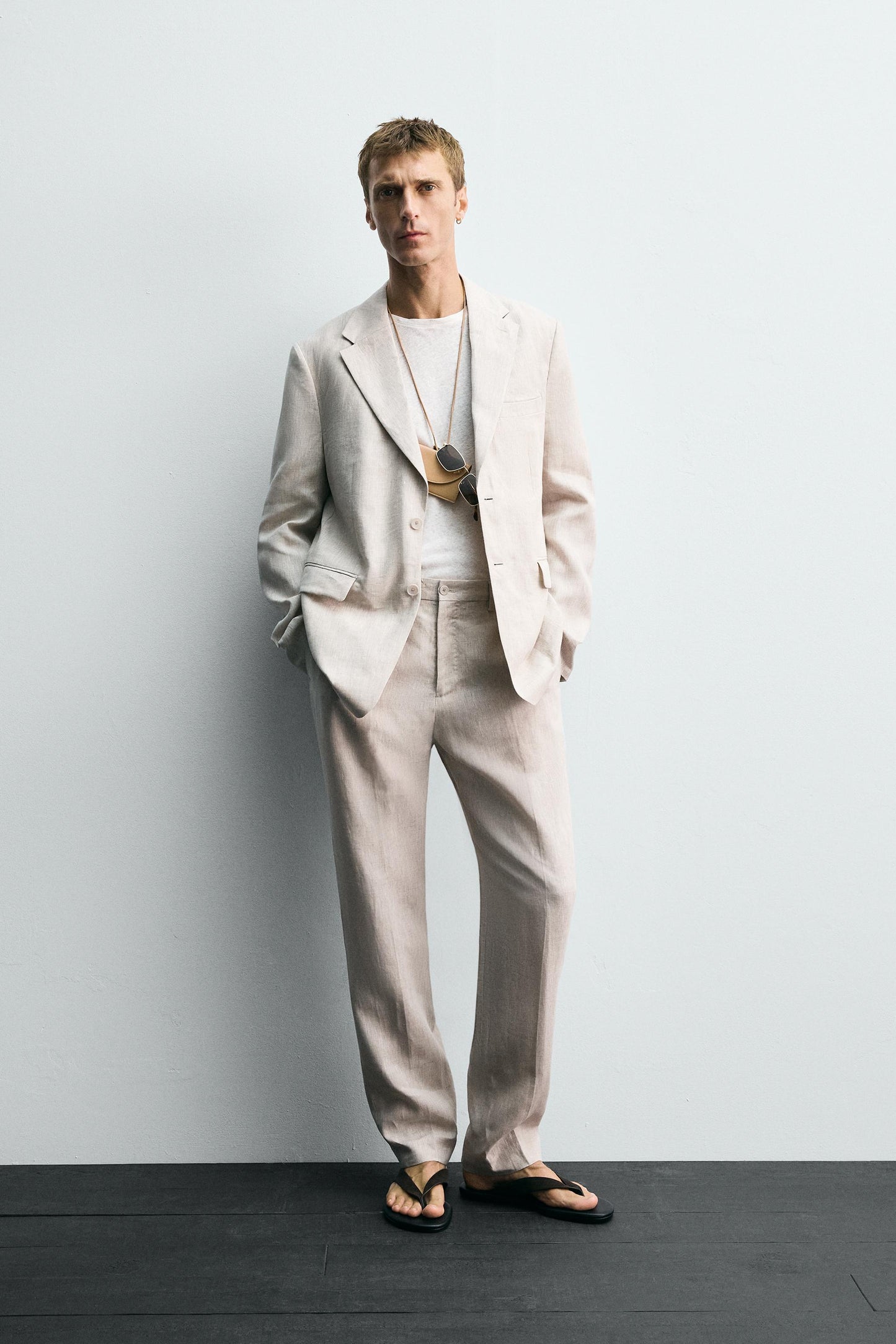 100% LINEN SUIT BLAZER