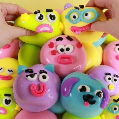 NEW Smushers Squishy, Curiosities Smushers Dog Face Squishy Fidget Toys Slow Rising Fidget Sensory for Anxiety Stress Relief High Density, Squishies Gift for Office Desk Party
