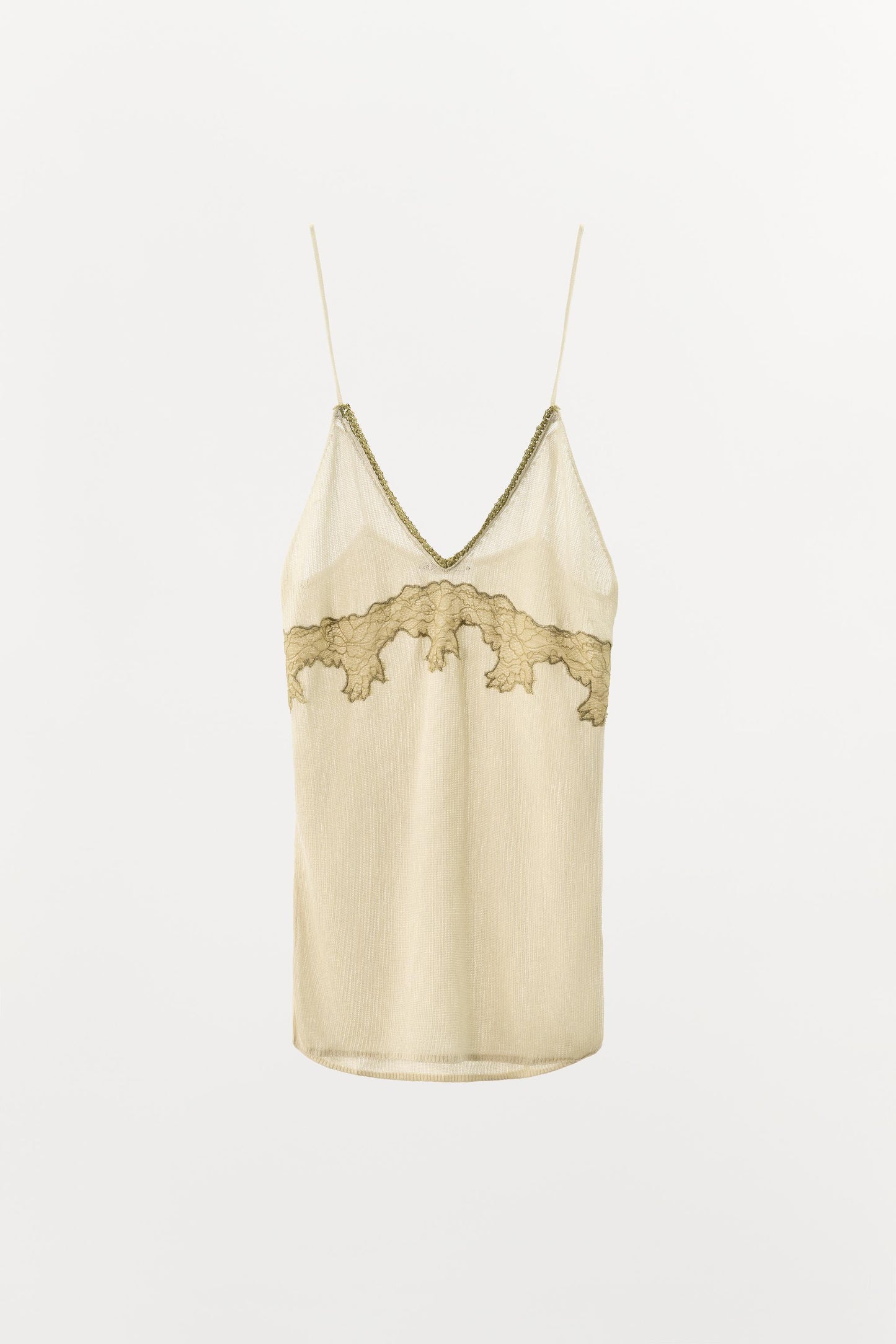 COMBINATION KNIT LACE TOP