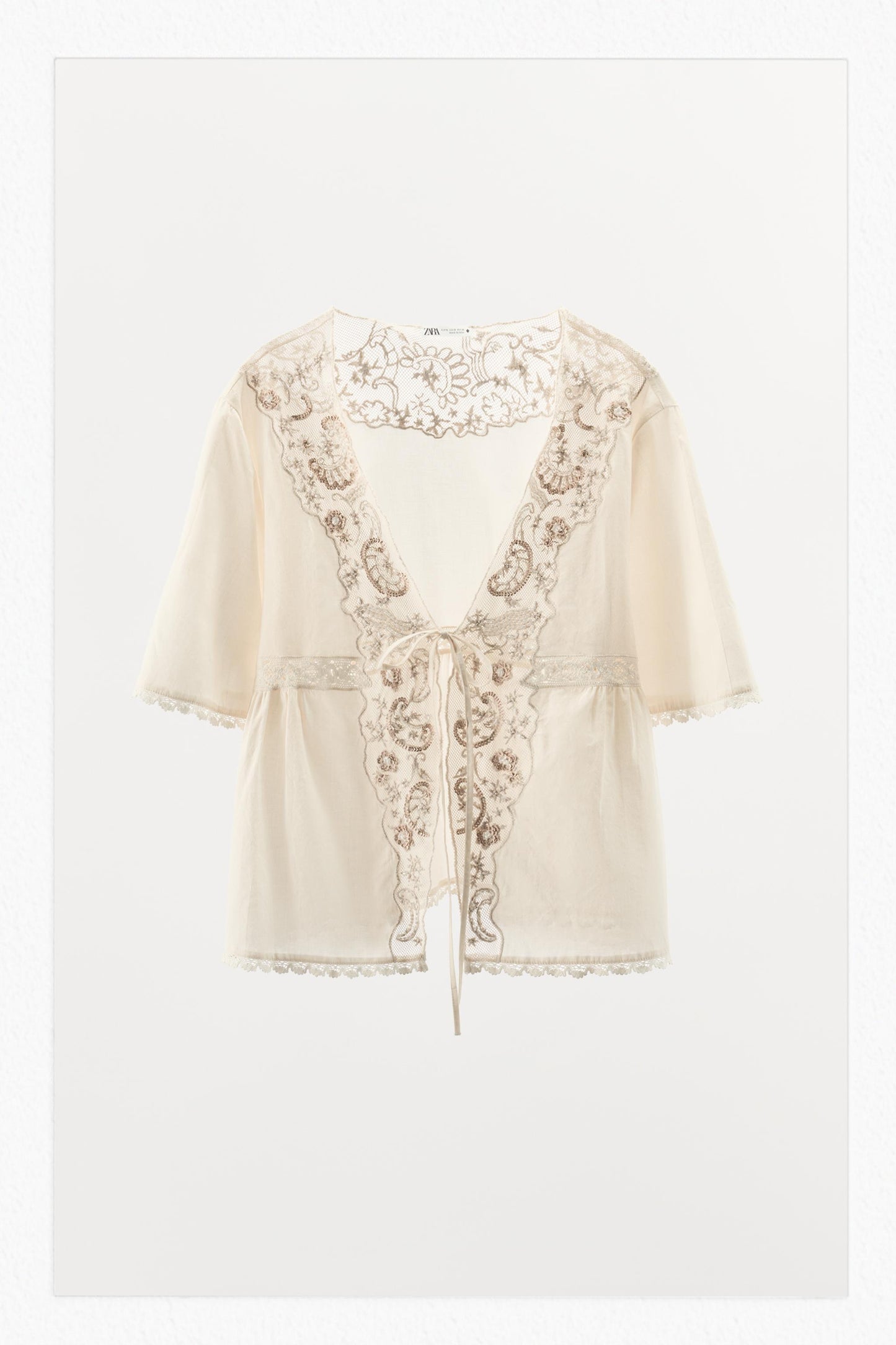 LIMITED EDITION EMBROIDERED BEADED TOP