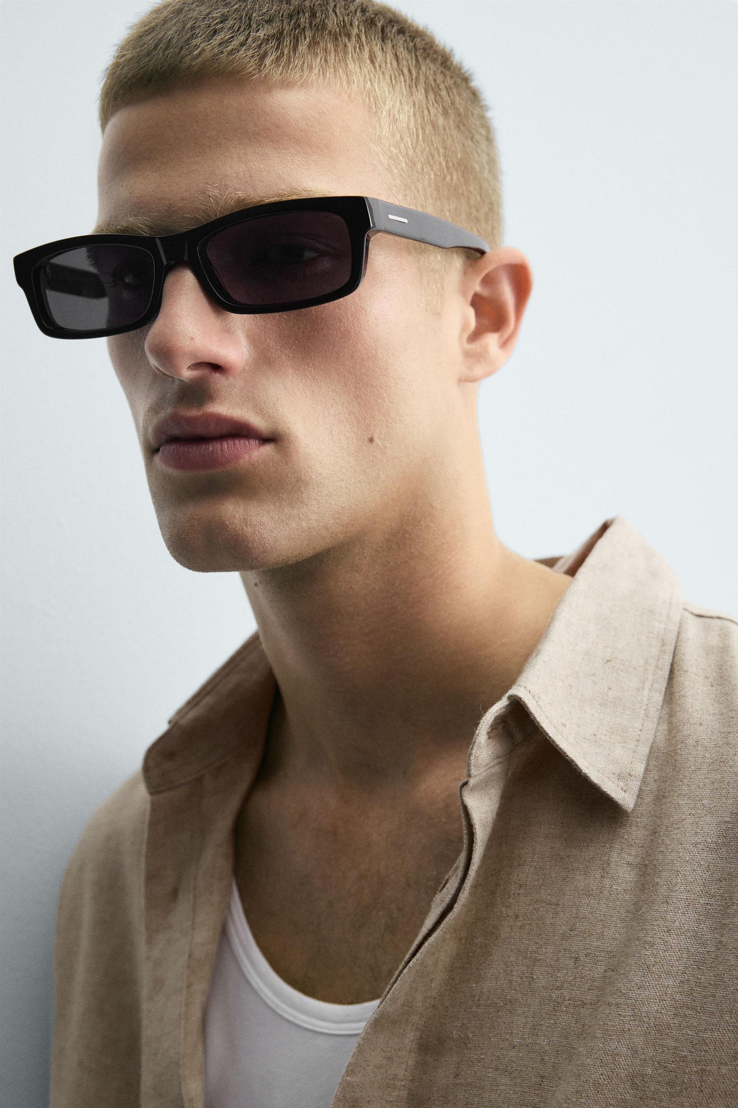 LINEN - VISCOSE TIE SHIRT