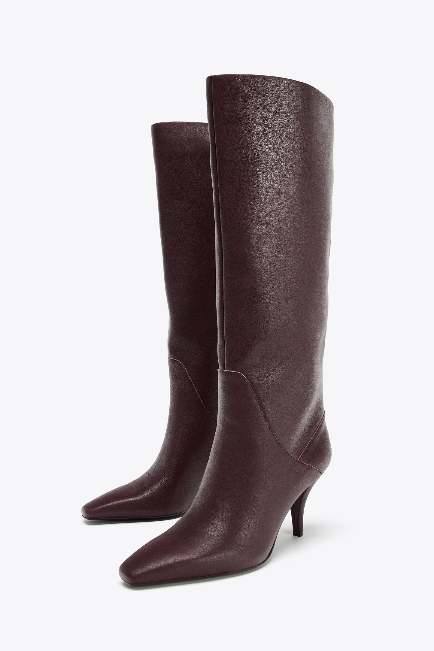 LEATHER HEEL BOOTS