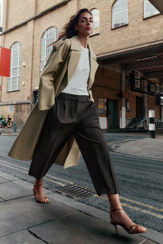 PLEATED TAPERED PANTS