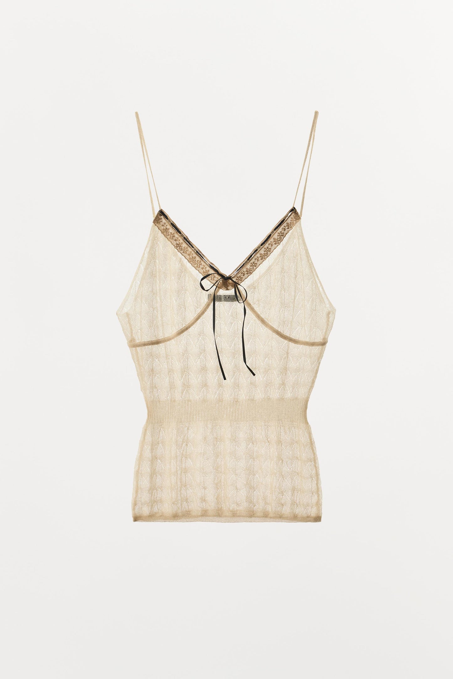 CONTRAST BOW KNIT TOP