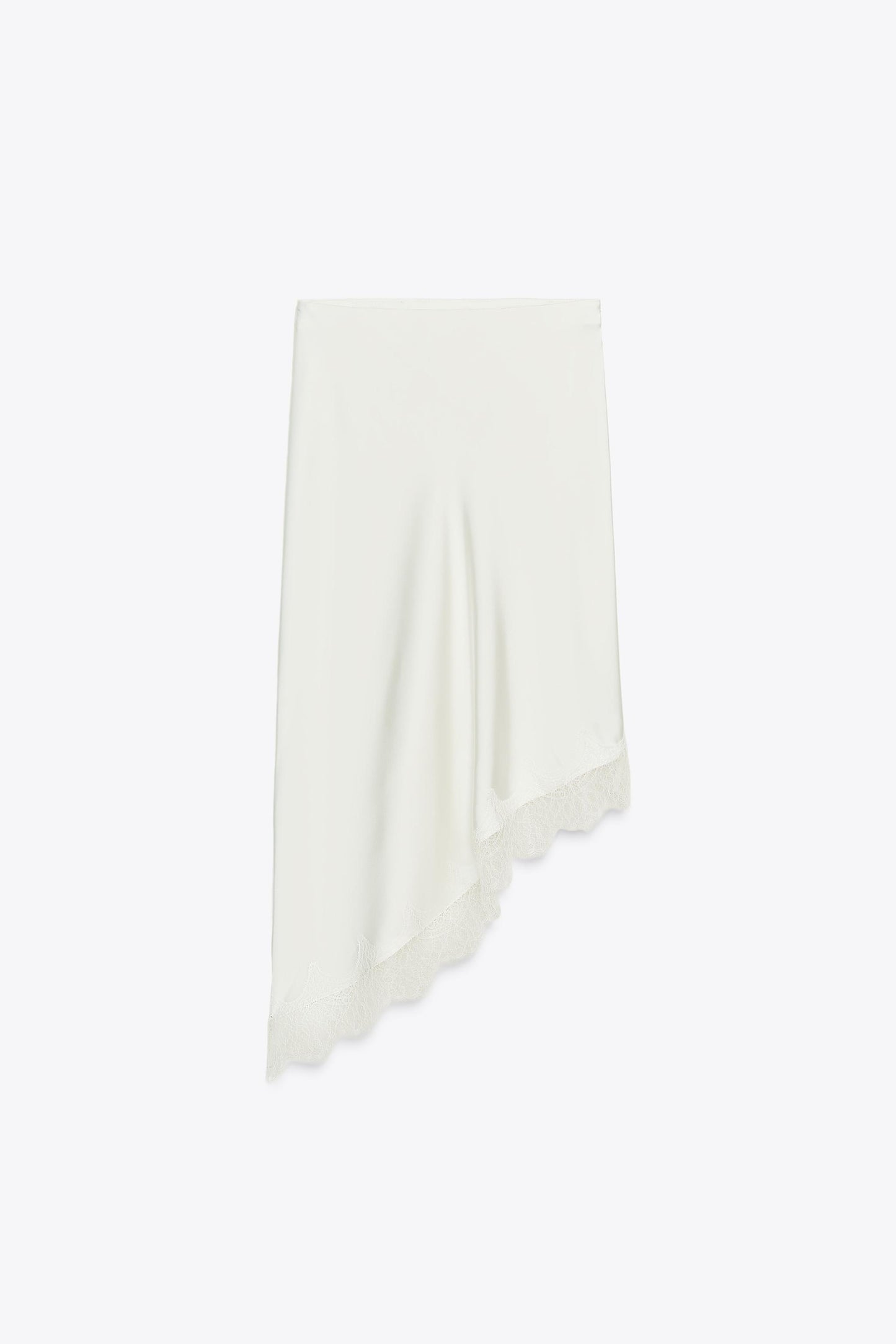 LACE SATIN EFFECT SKIRT