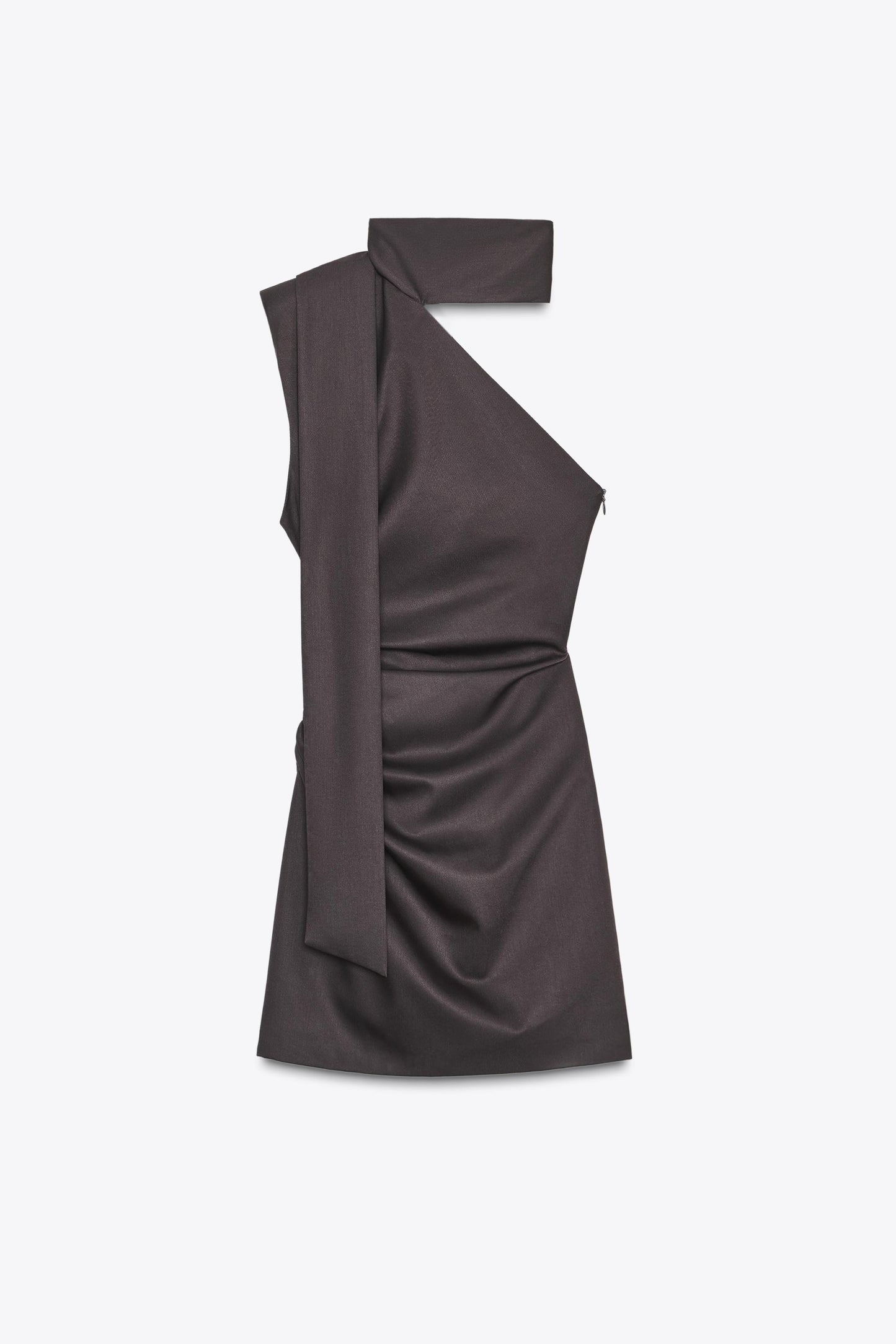 ASYMMETRIC SCARF MINI DRESS