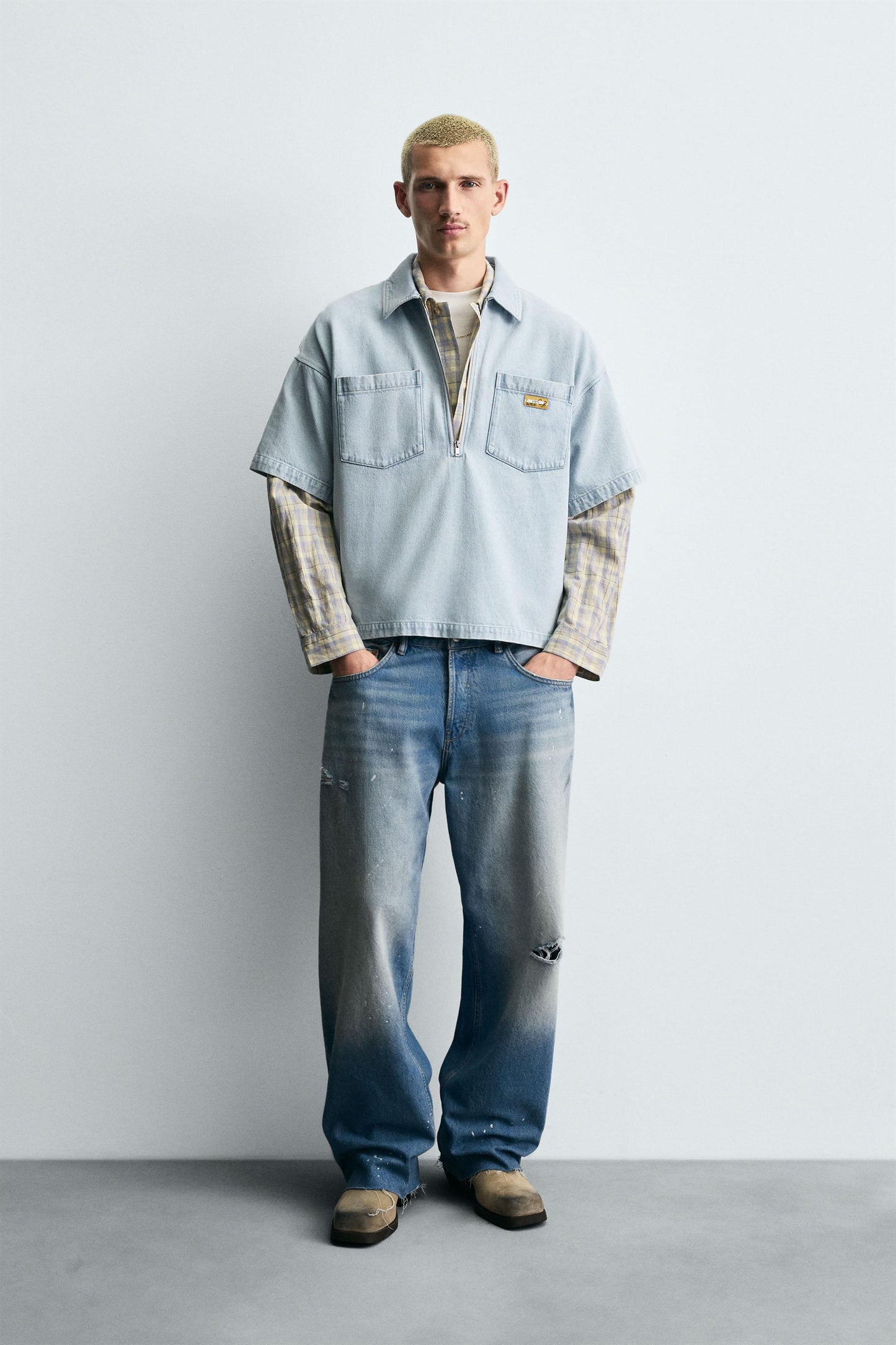LIGHT DENIM POLO SHIRT