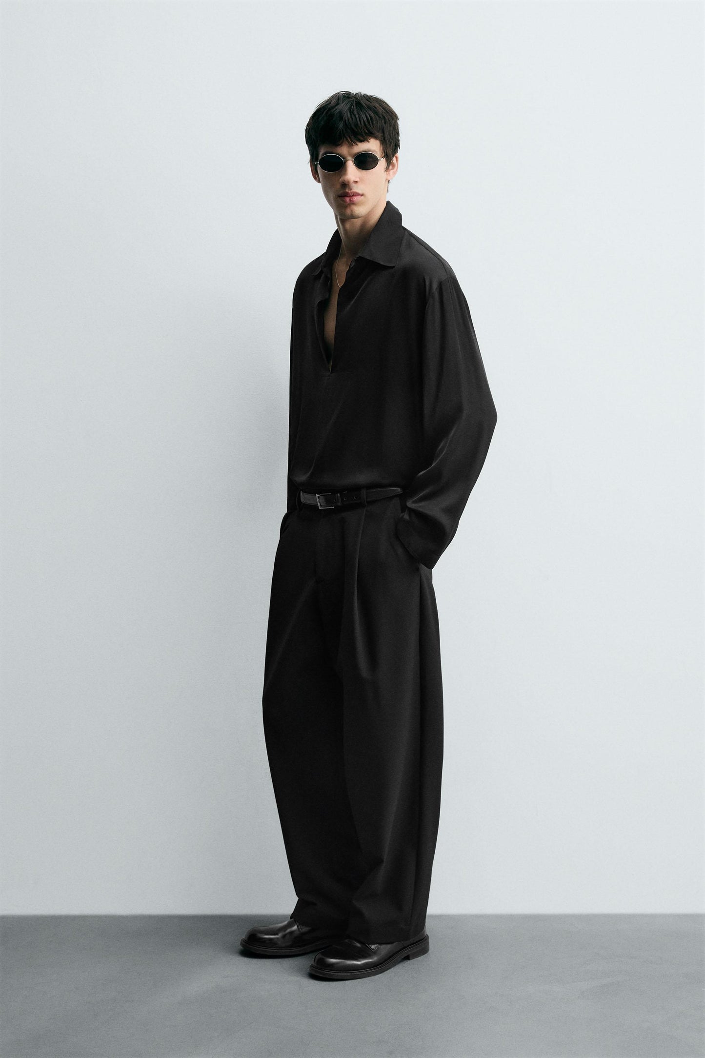 SATIN POLO SHIRT