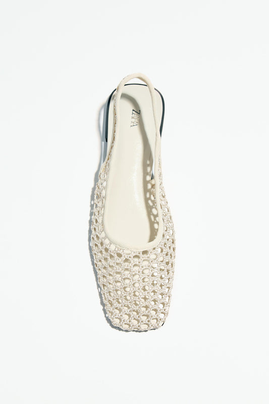 MESH SLINGBACK BALLET FLATS