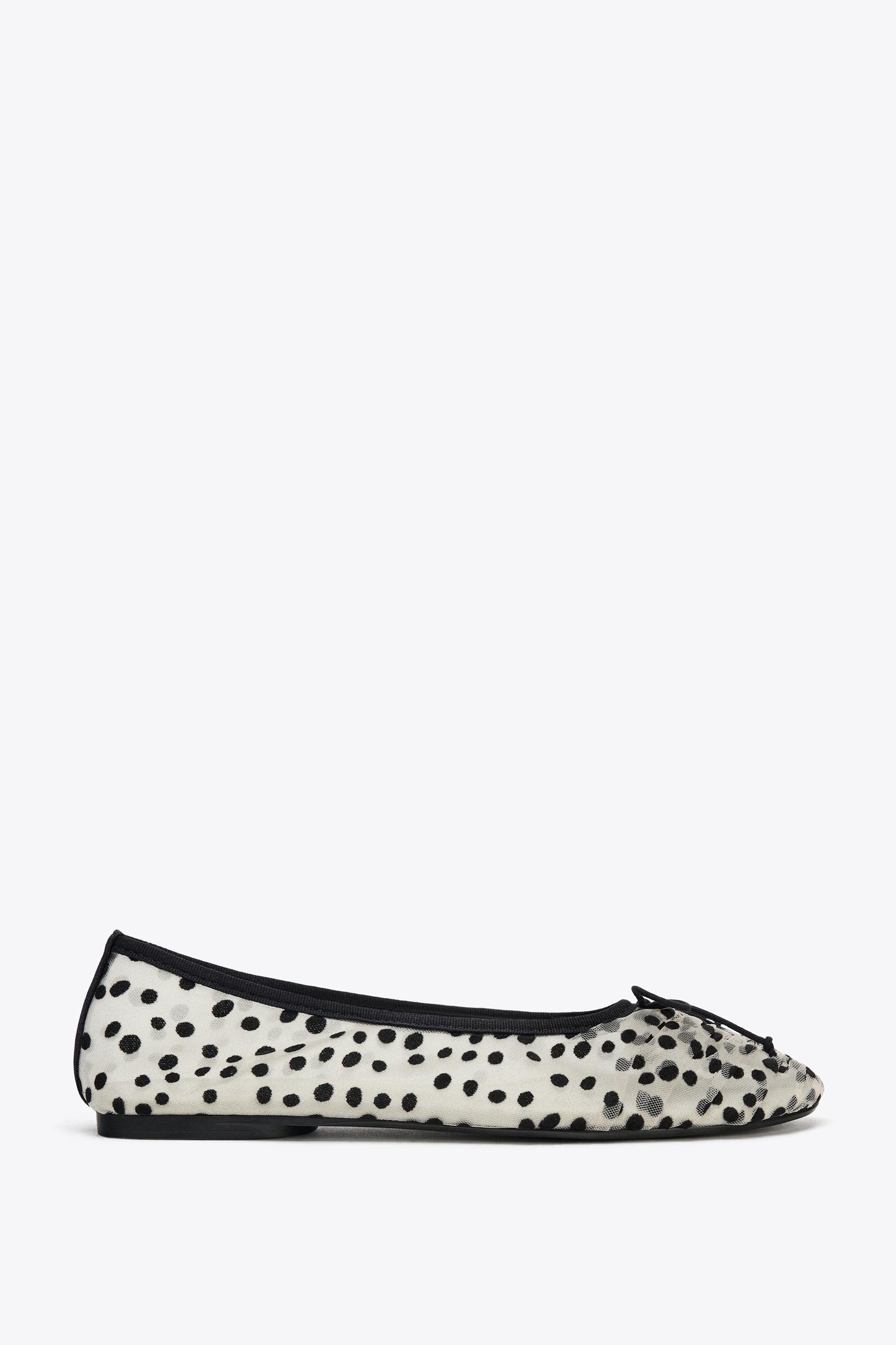 MESH BALLET FLATS WITH BOW