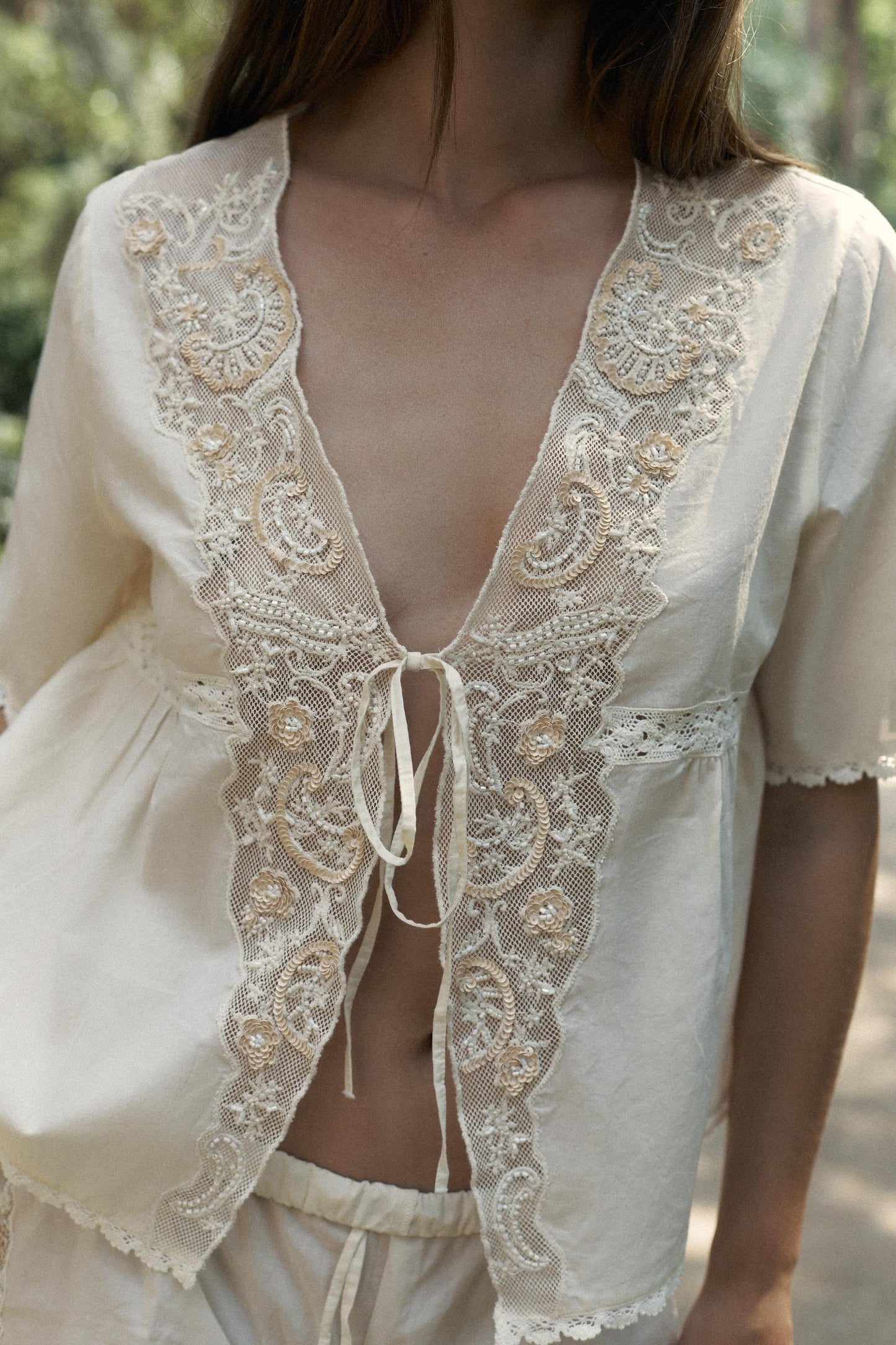 LIMITED EDITION EMBROIDERED BEADED TOP