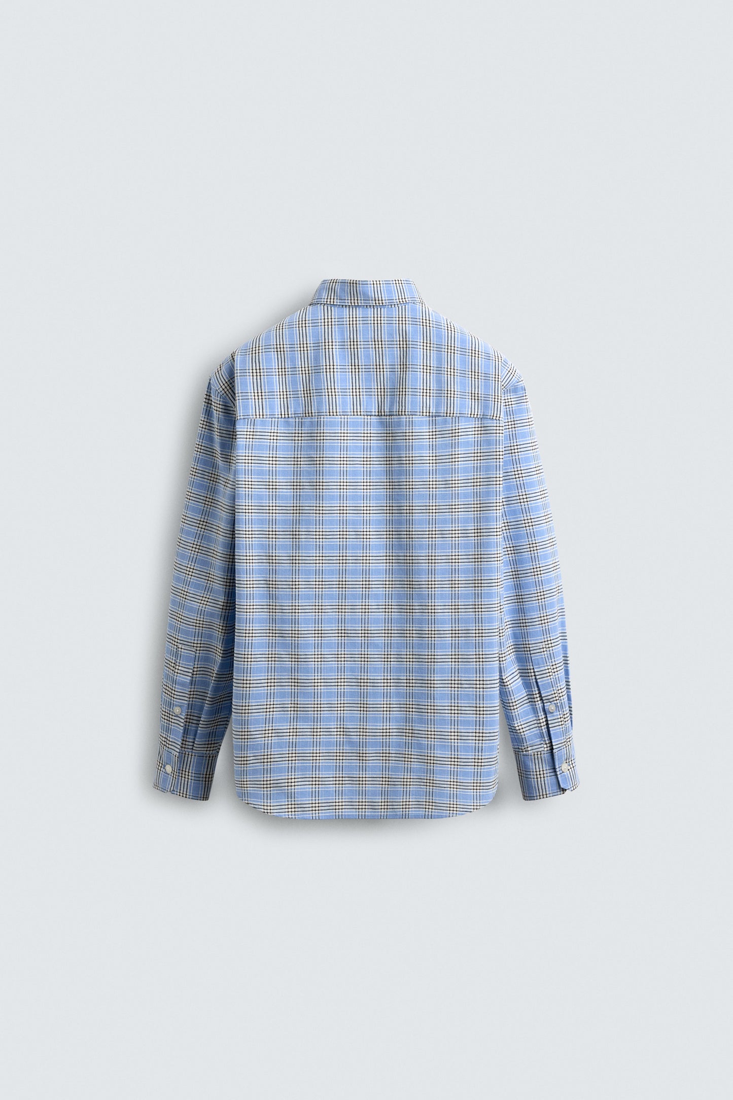 BUTTON-DOWN COLLAR PLAID SHIRT