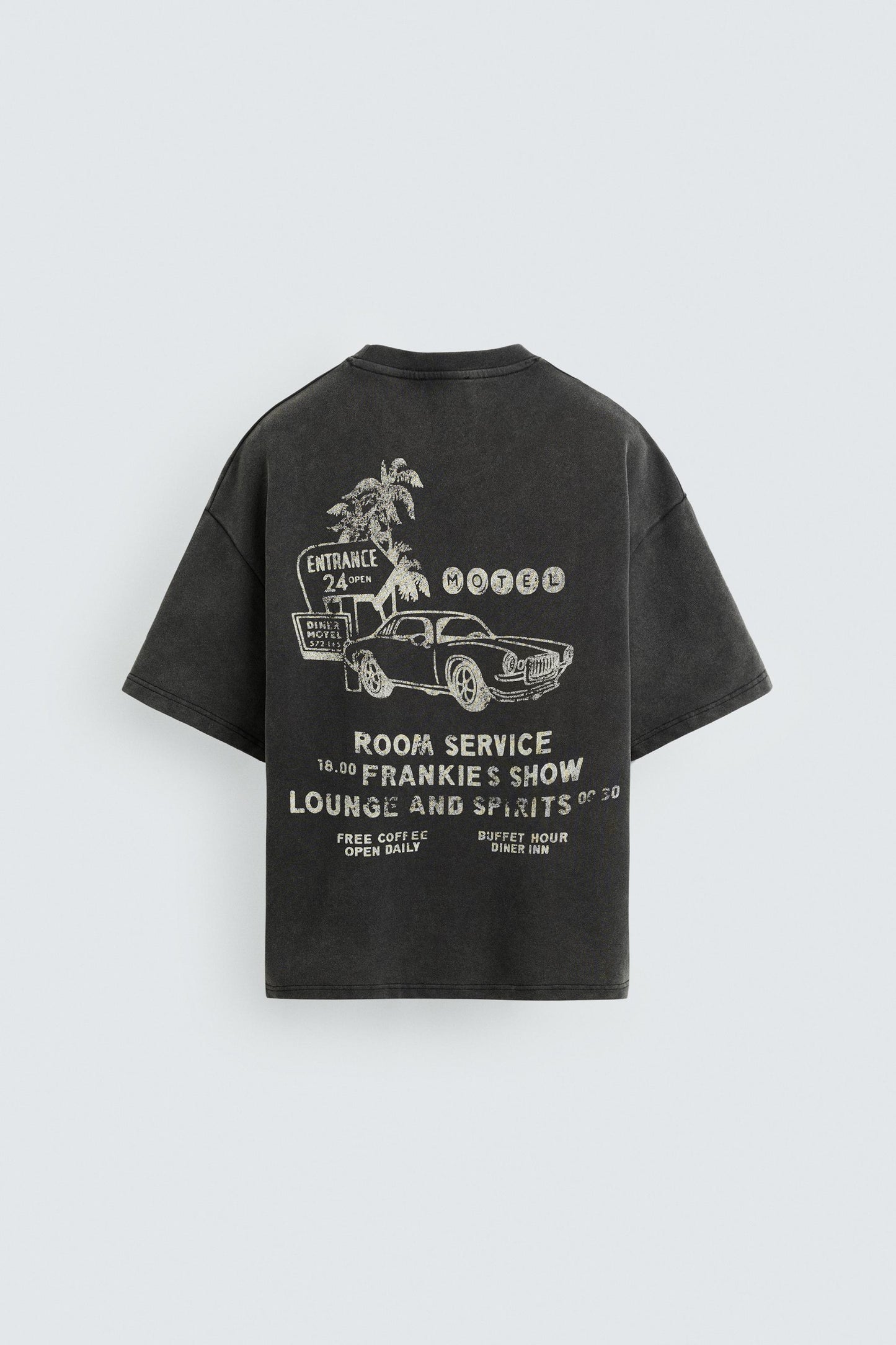 WASHED SWEATSHIRT WITH GRAPHIC PRINTS