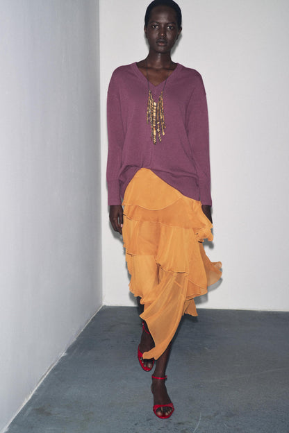 100% WOOL OVERSIZED KNIT SWEATER