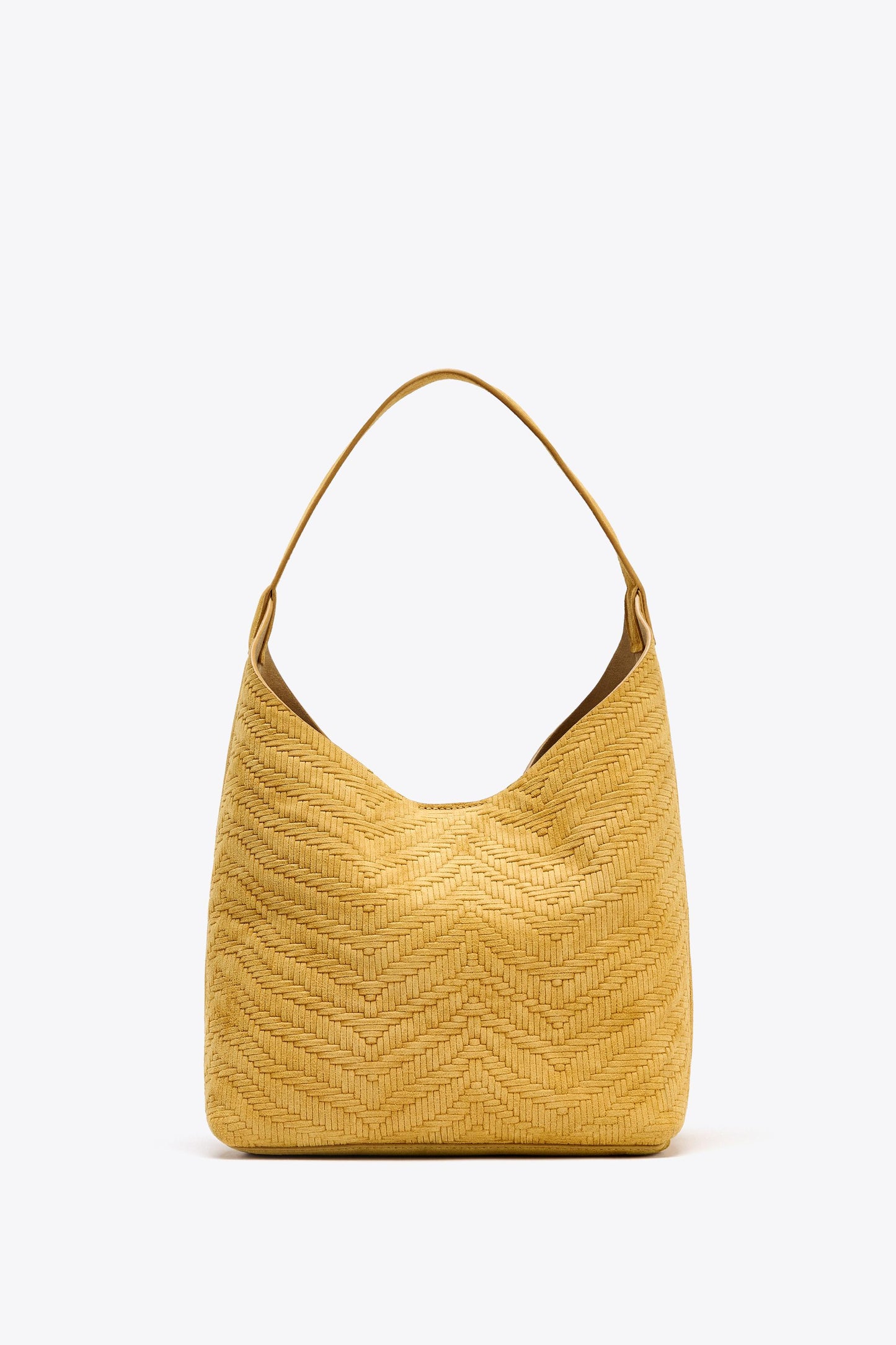 SPLIT LEATHER BRAIDED BAG