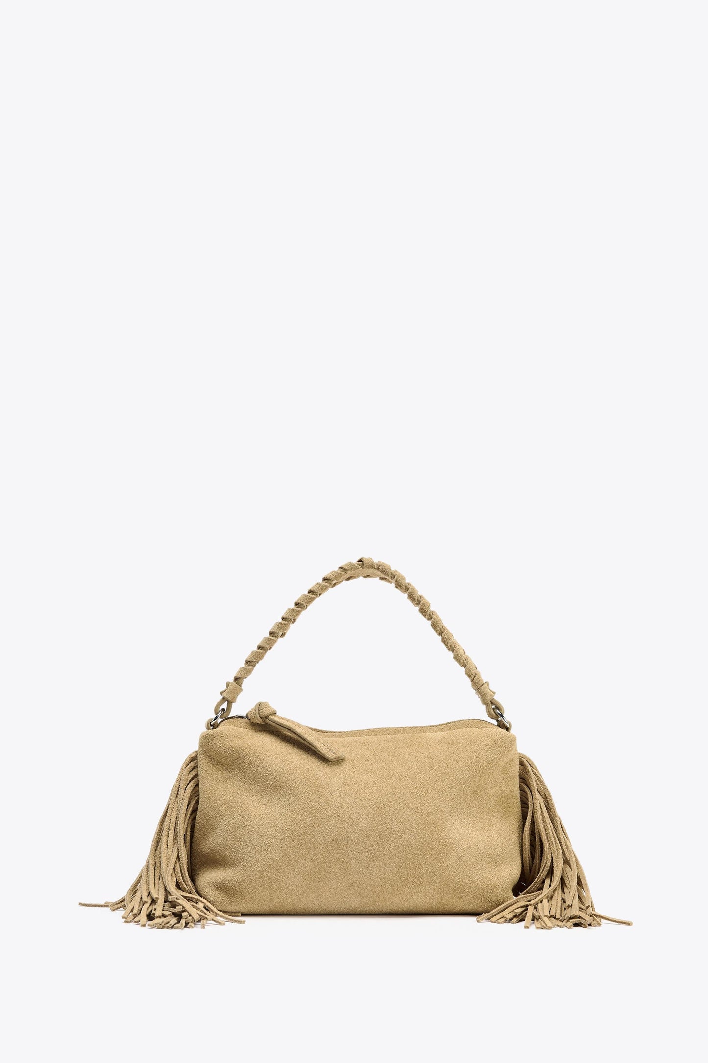 SPLIT LEATHER FRINGED MINI BAG