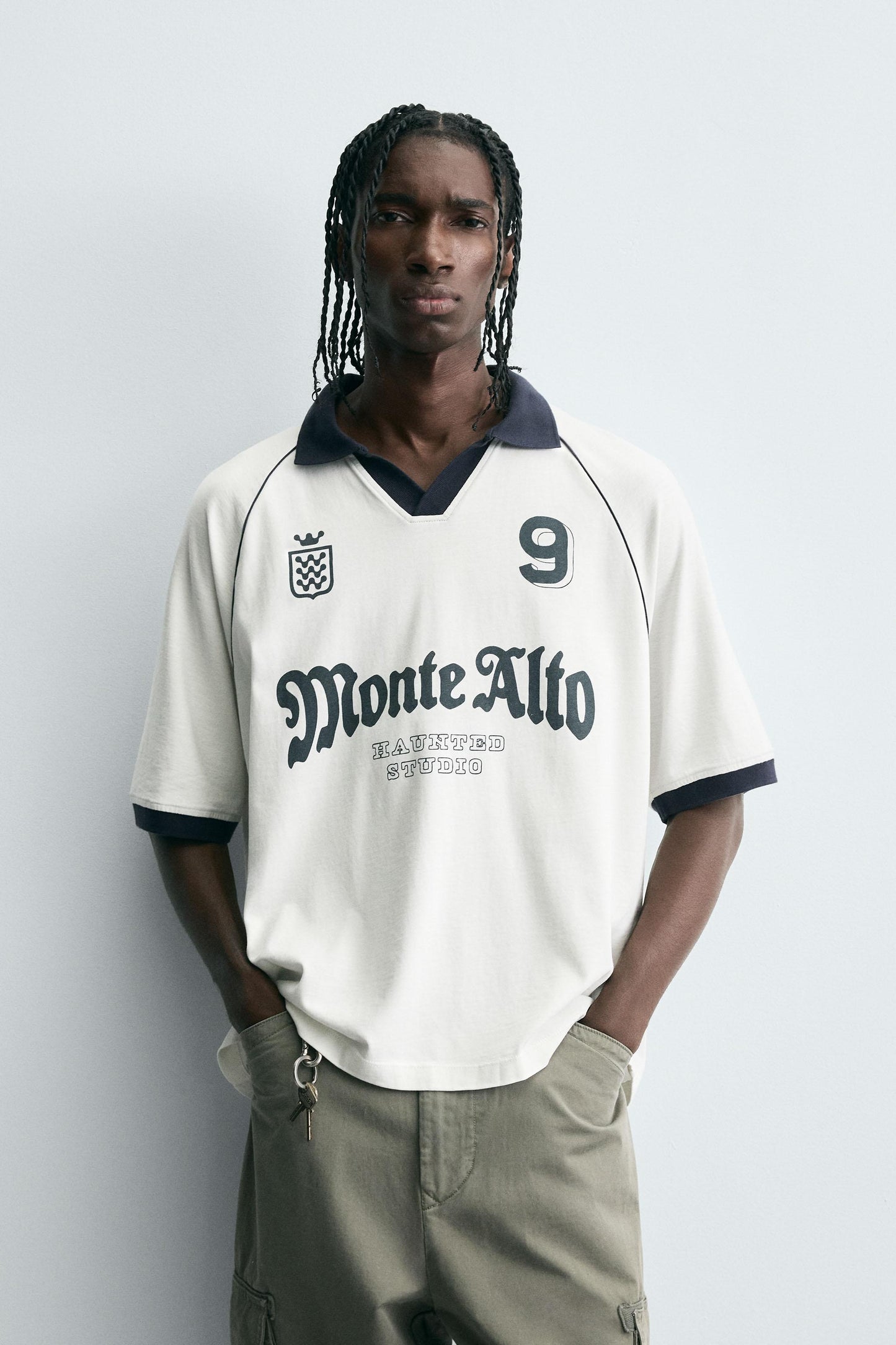 RETRO SOCCER PRINTED POLO SHIRT