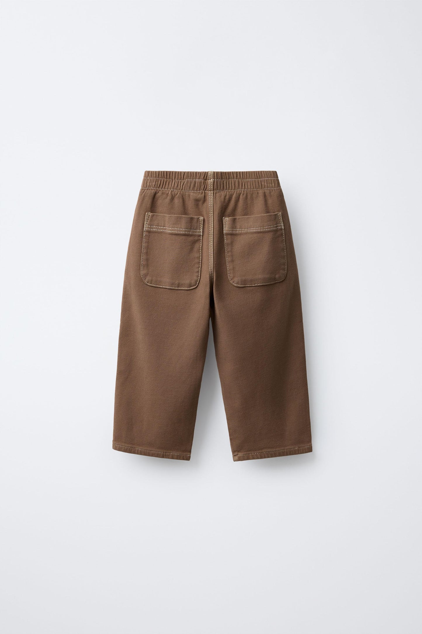 BAGGY ELASTIC TOPSTITCHED PANTS